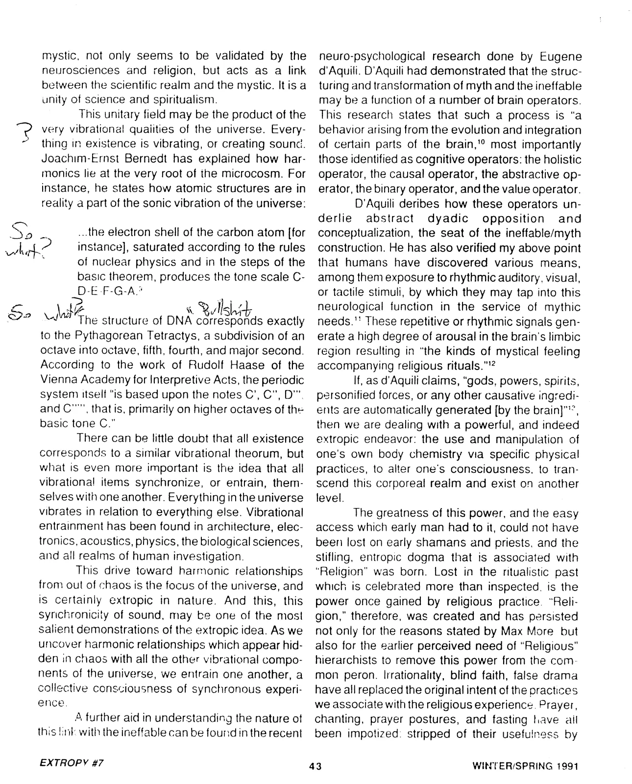 Extropy #7, page 43 (original scan)