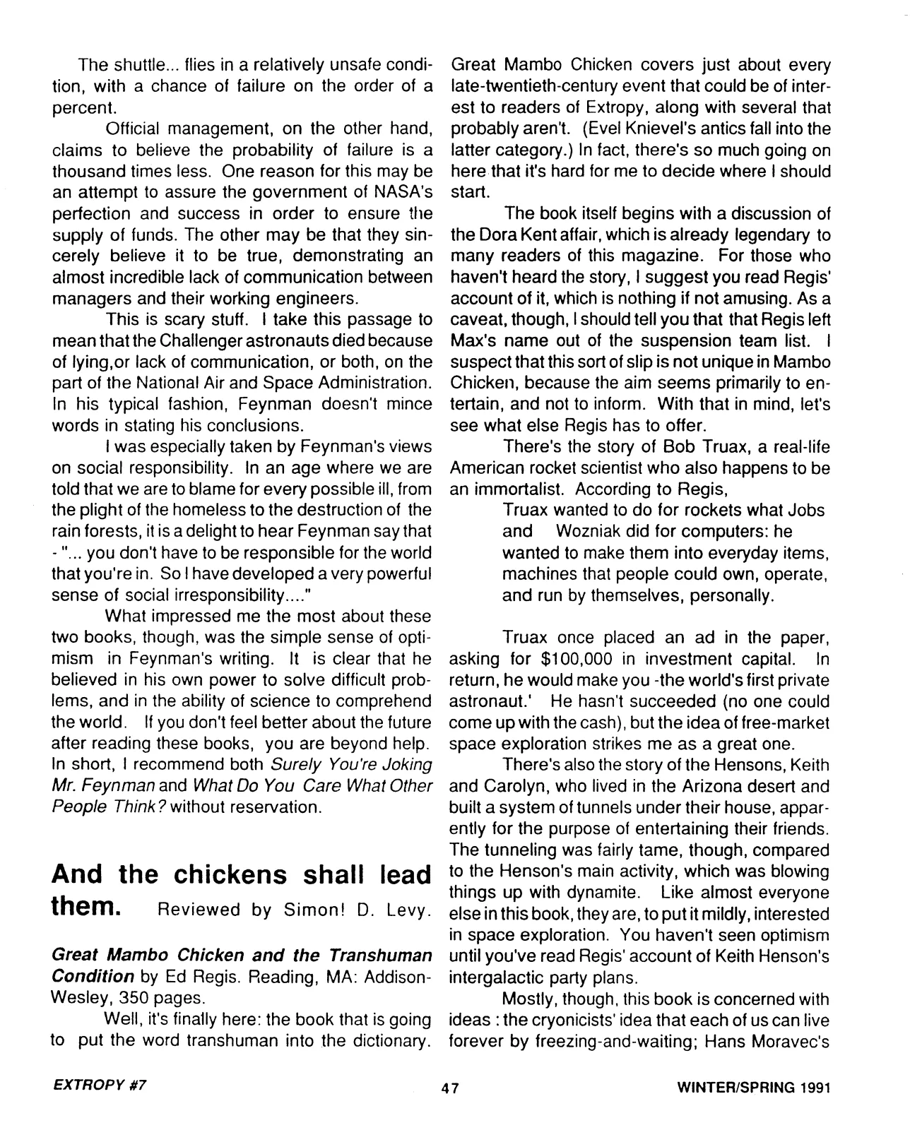 Extropy #7, page 47 (original scan)