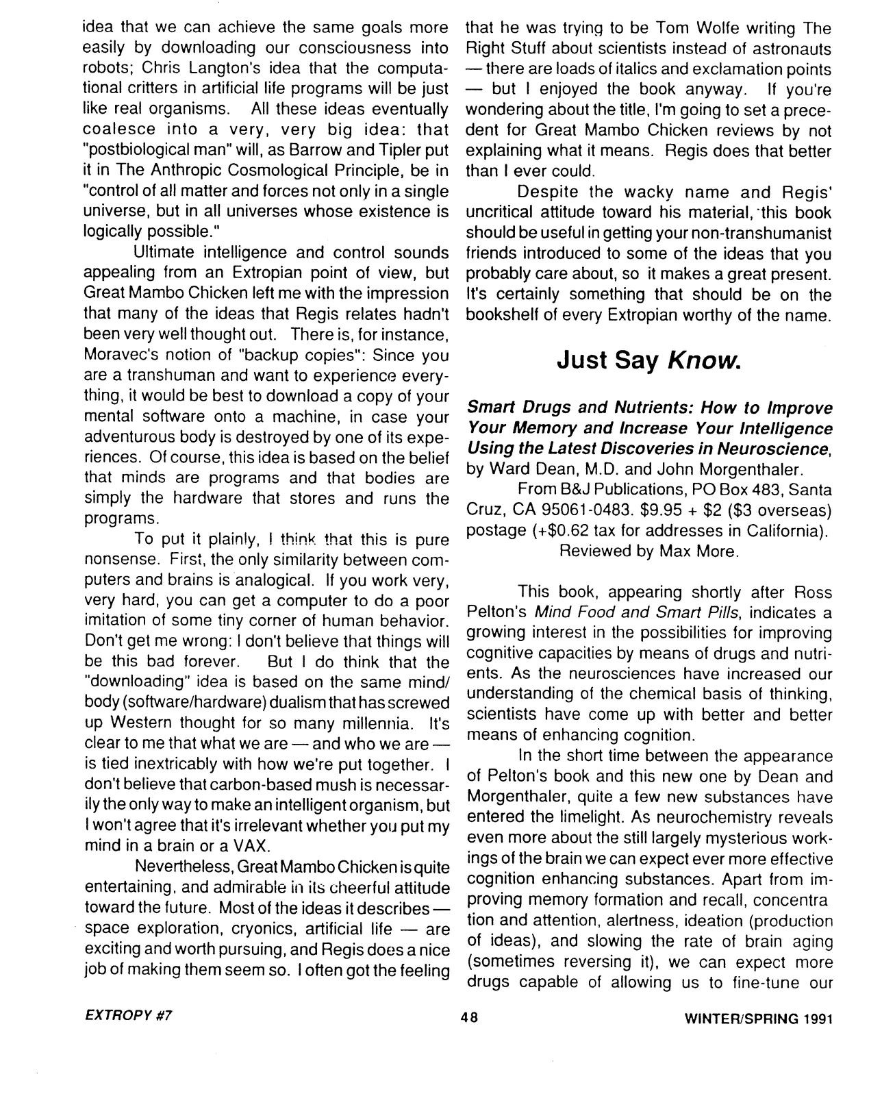 Extropy #7, page 48 (original scan)