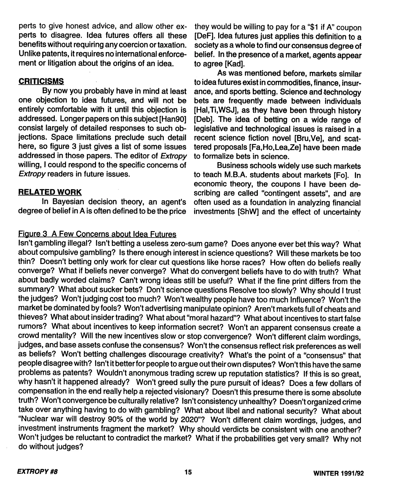 Extropy #8, page 15 (original scan)