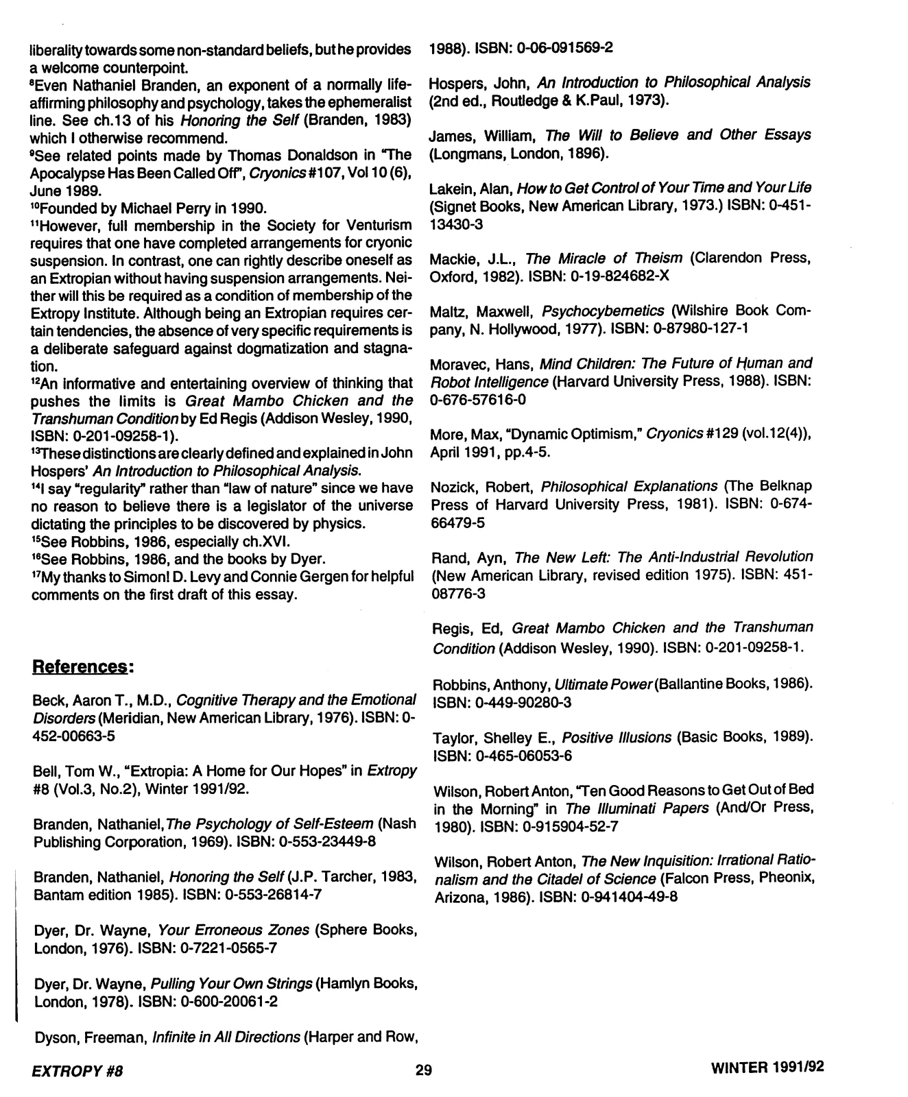 Extropy #8, page 29 (original scan)