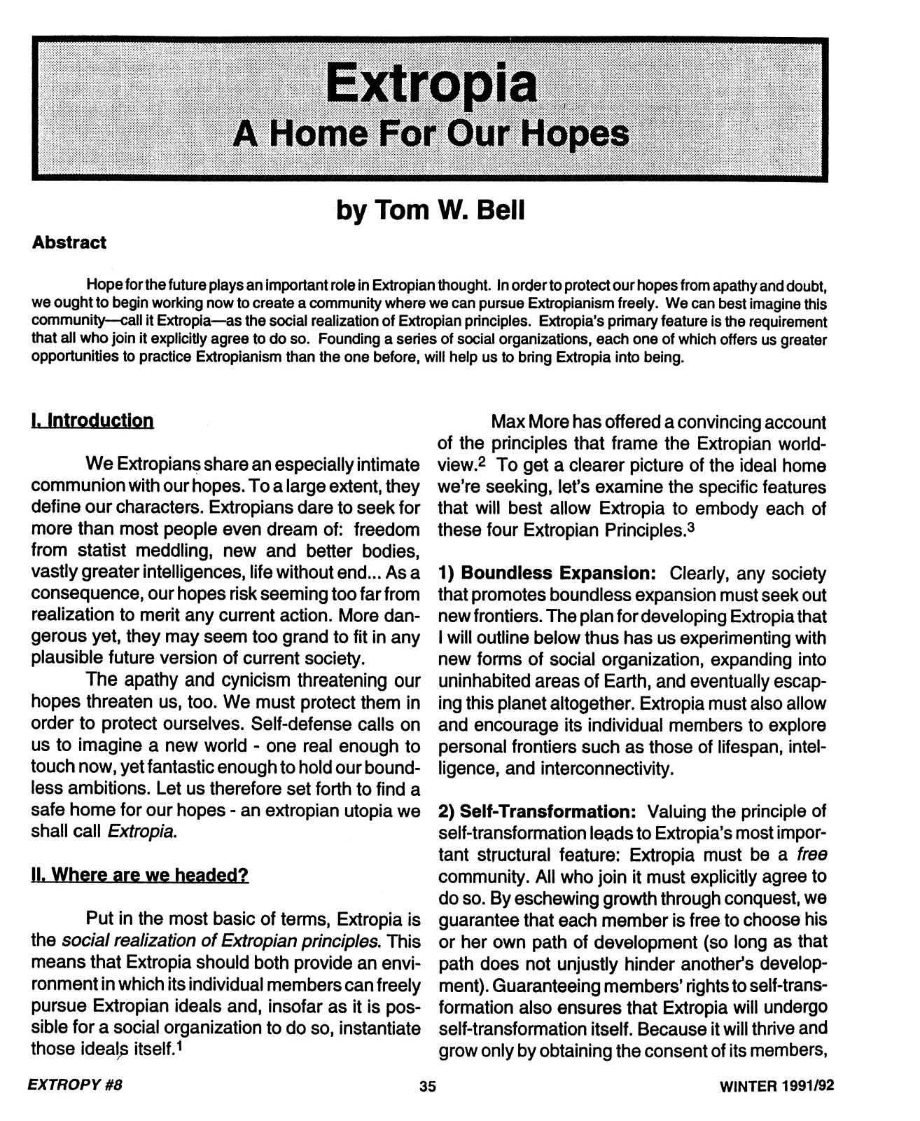 Extropy #8, page 35 (original scan)