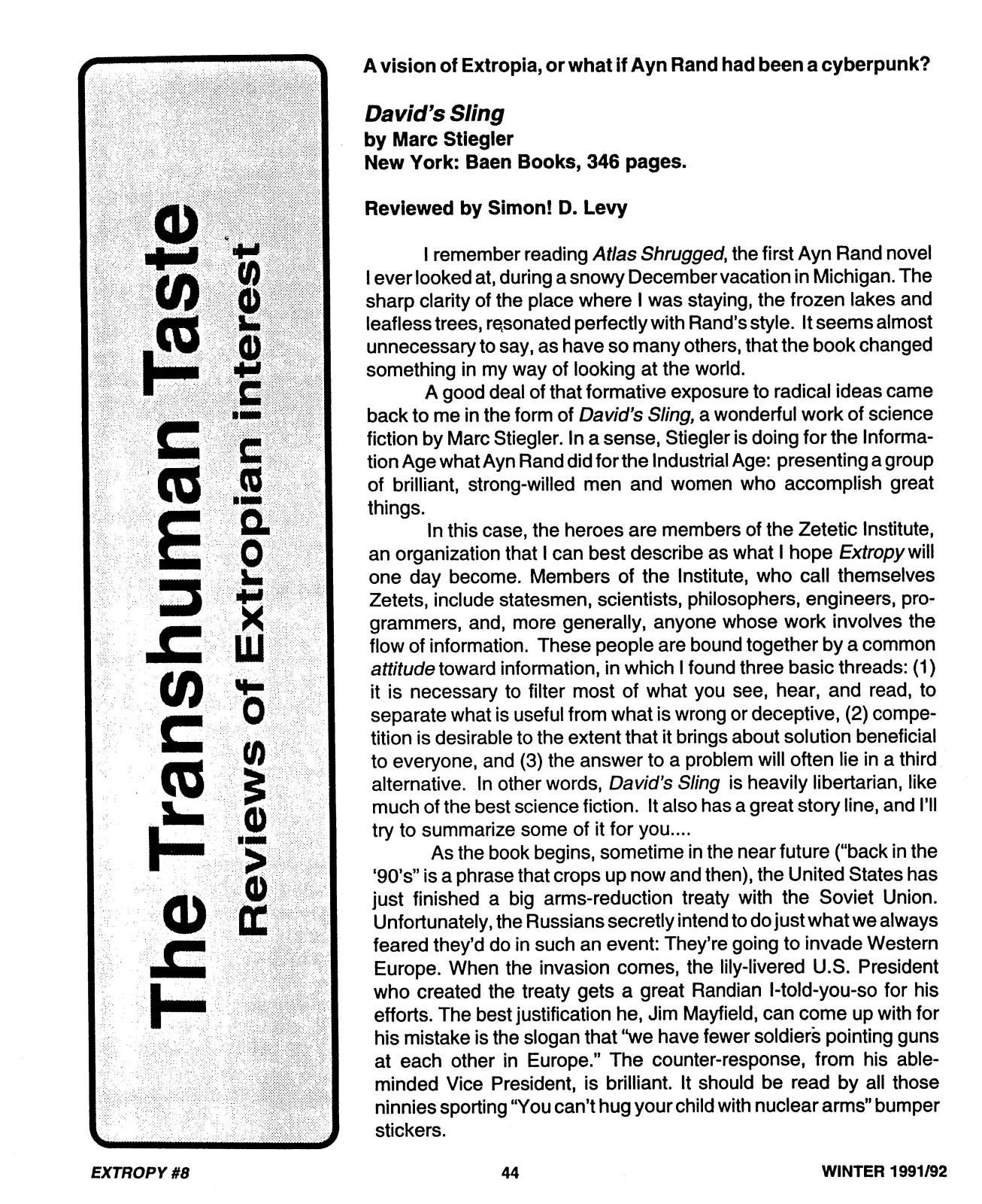 Extropy #8, page 44 (original scan)