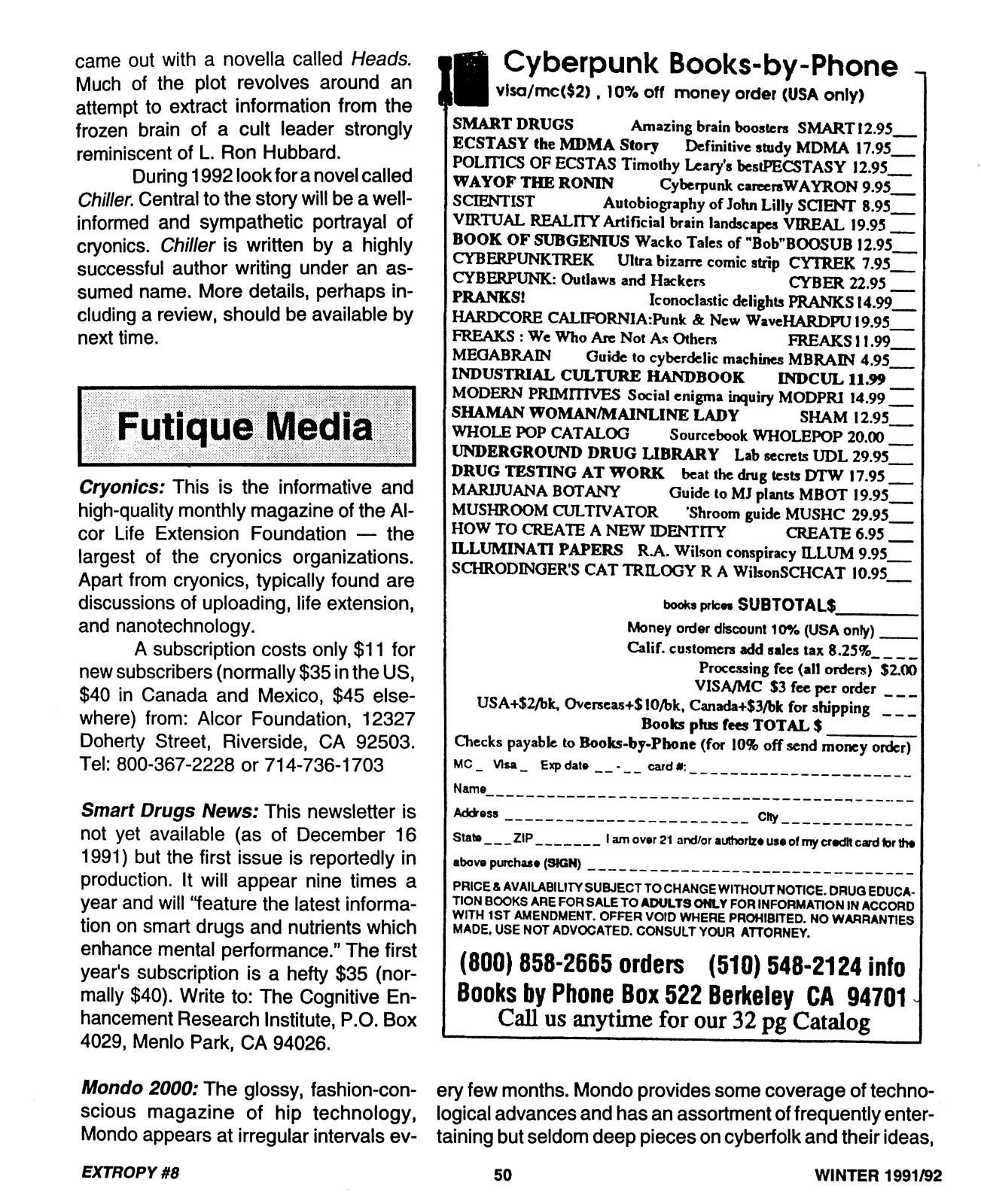 Extropy #8, page 50 (original scan)