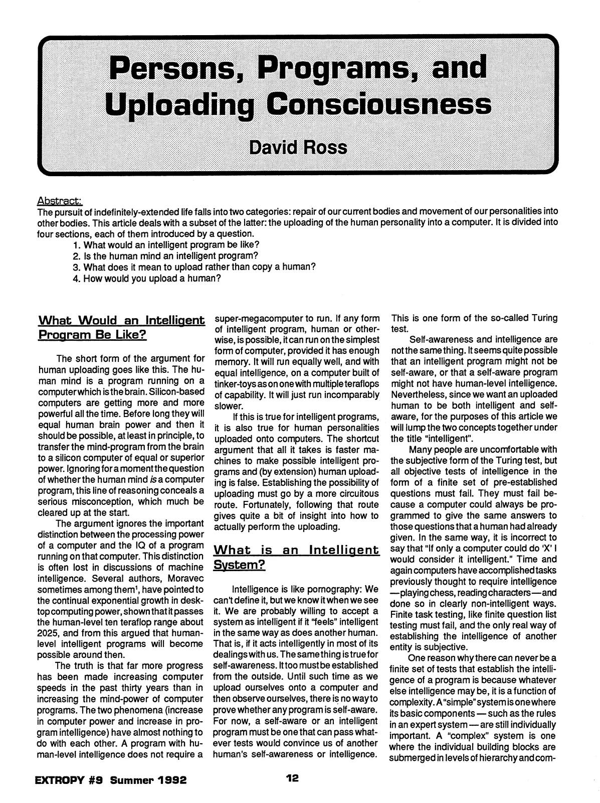Extropy #9, page 12 (original scan)