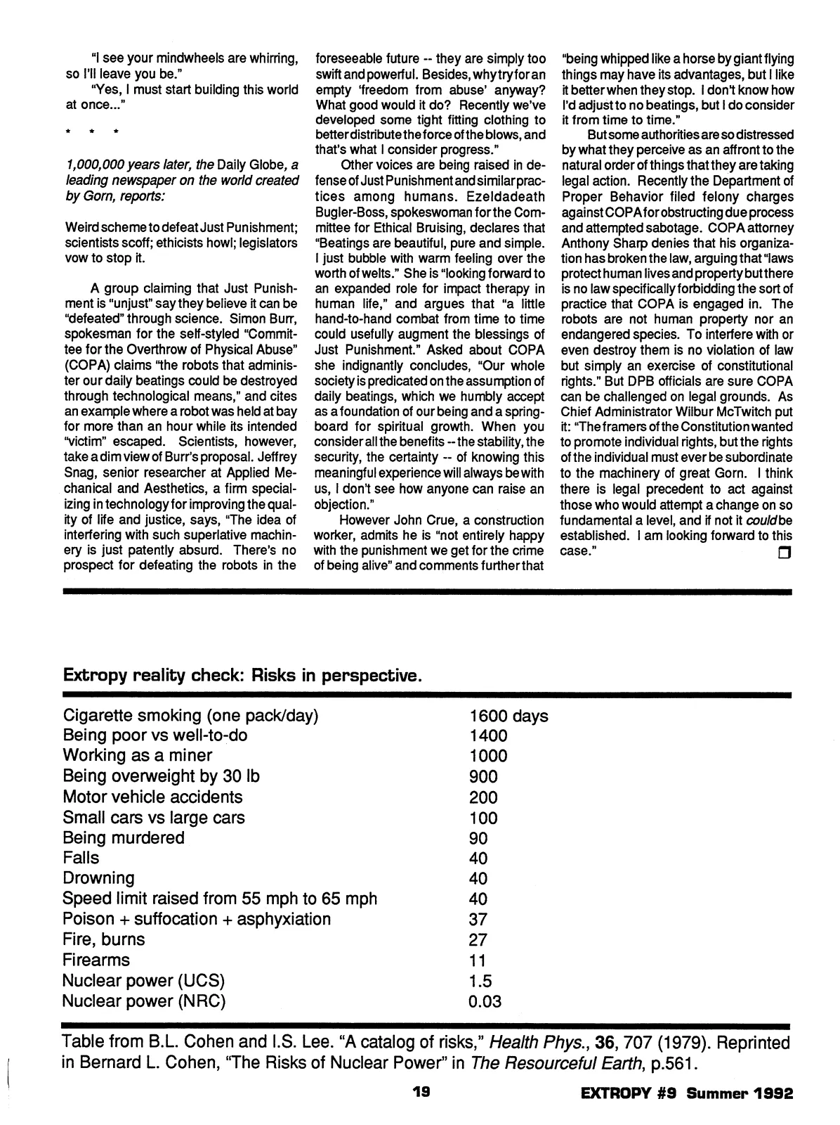 Extropy #9, page 19 (original scan)