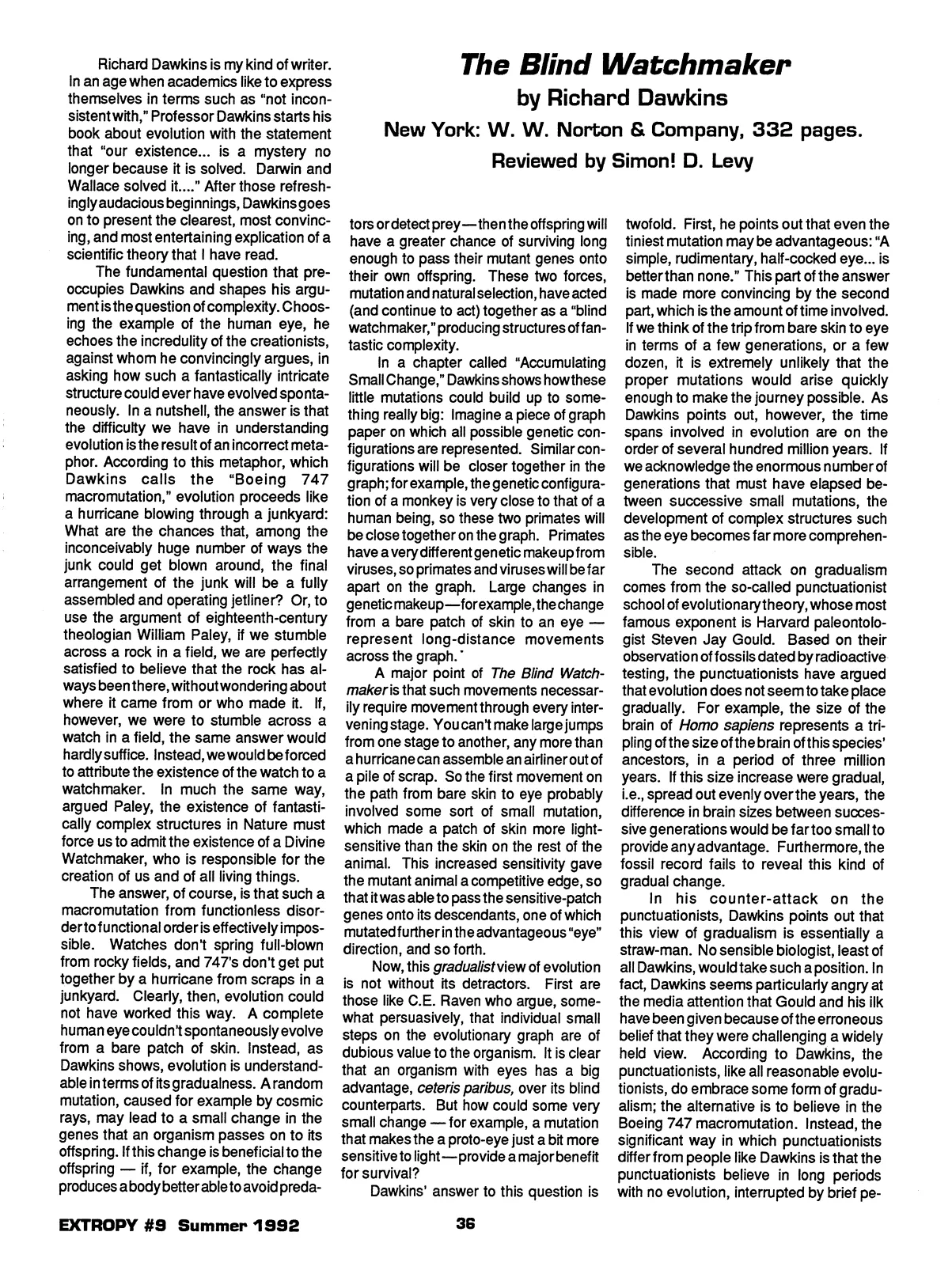 Extropy #9, page 36 (original scan)