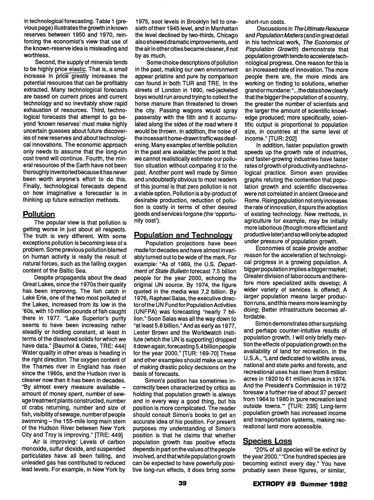 Extropy #9, page 39 (original scan)