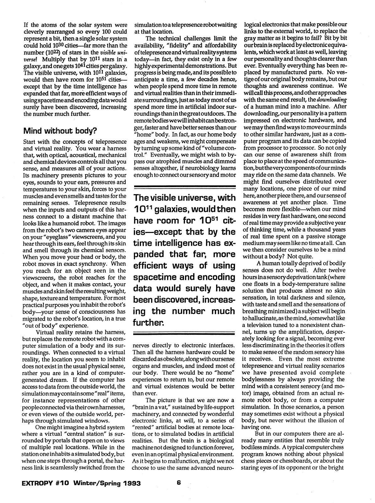 Extropy #10, page 4 (original scan)