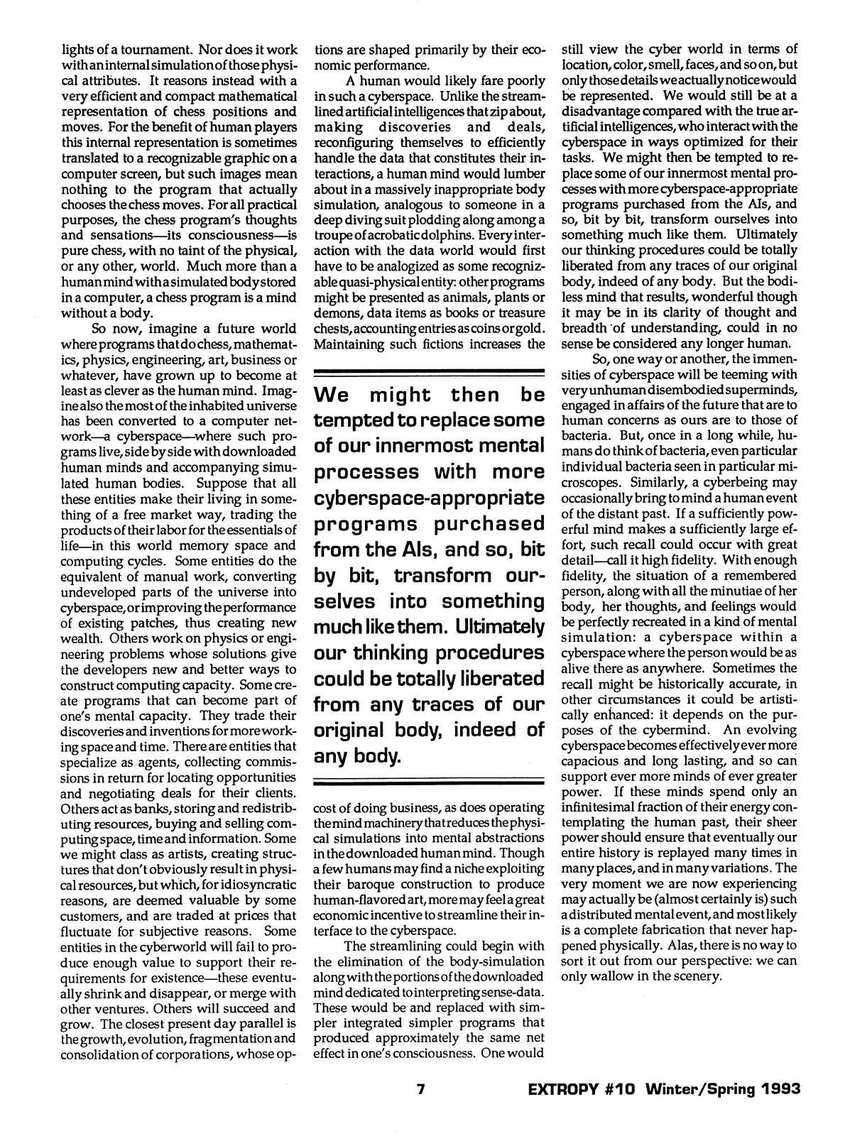 Extropy #10, page 5 (original scan)
