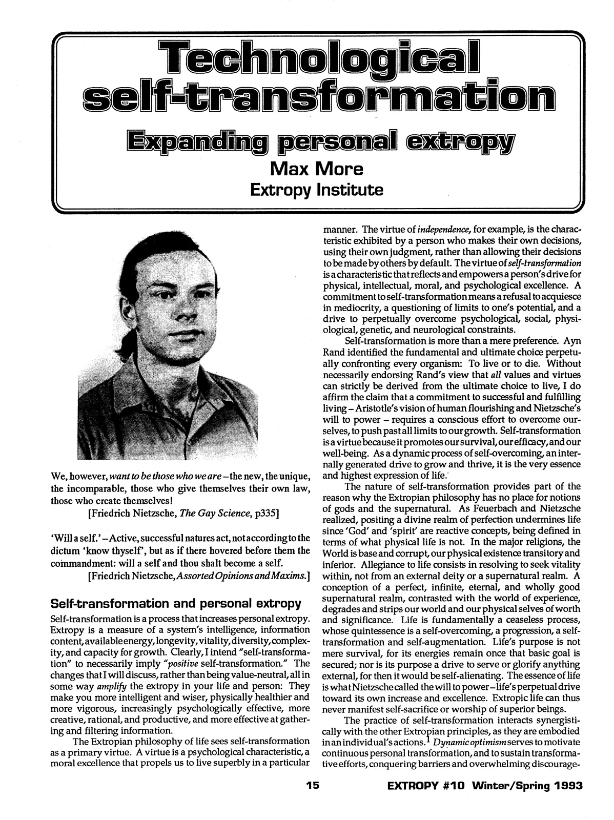 Extropy #10, page 13 (original scan)