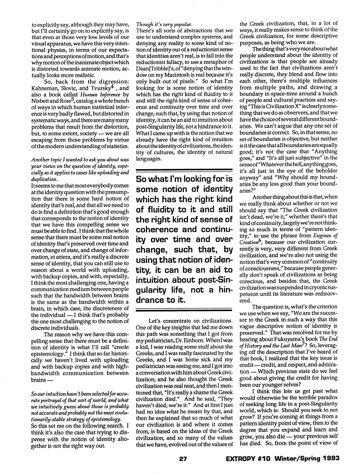 Extropy #10, page 25 (original scan)