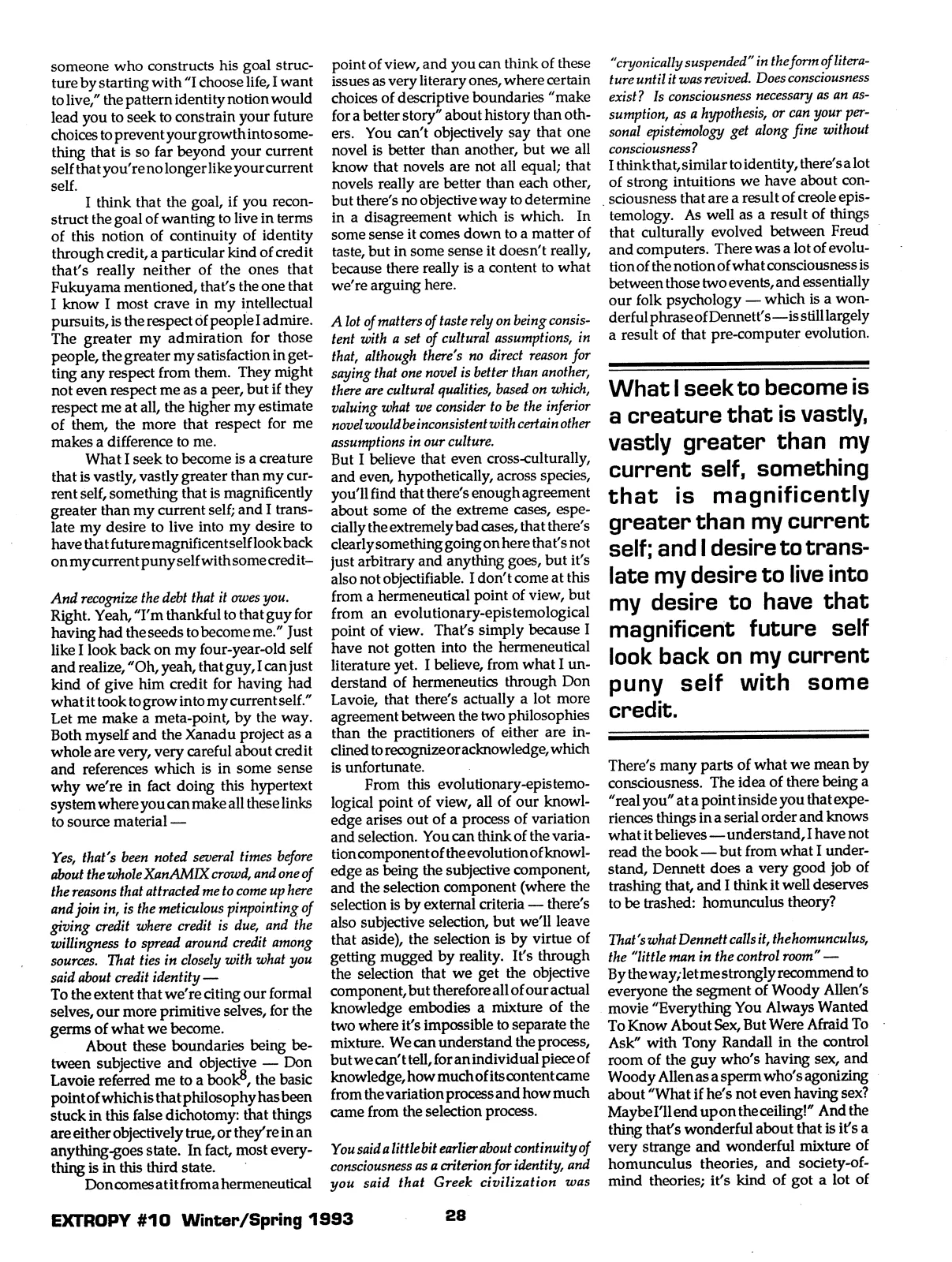 Extropy #10, page 26 (original scan)