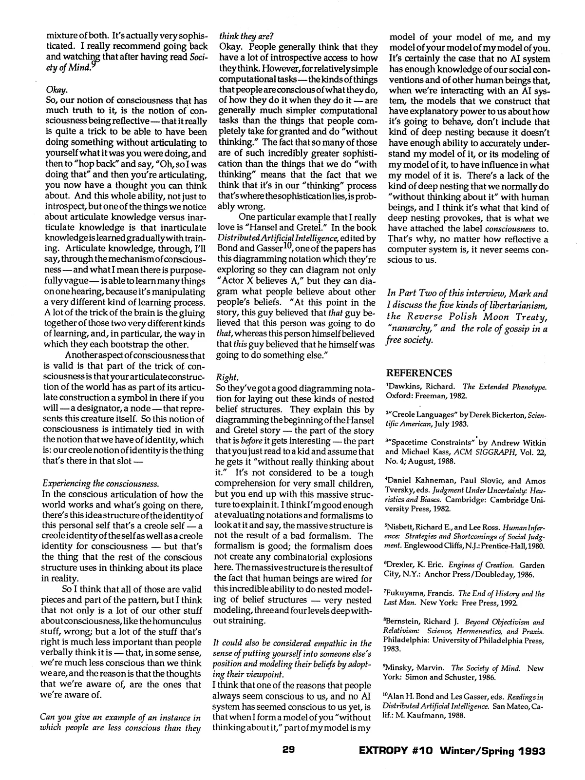 Extropy #10, page 27 (original scan)