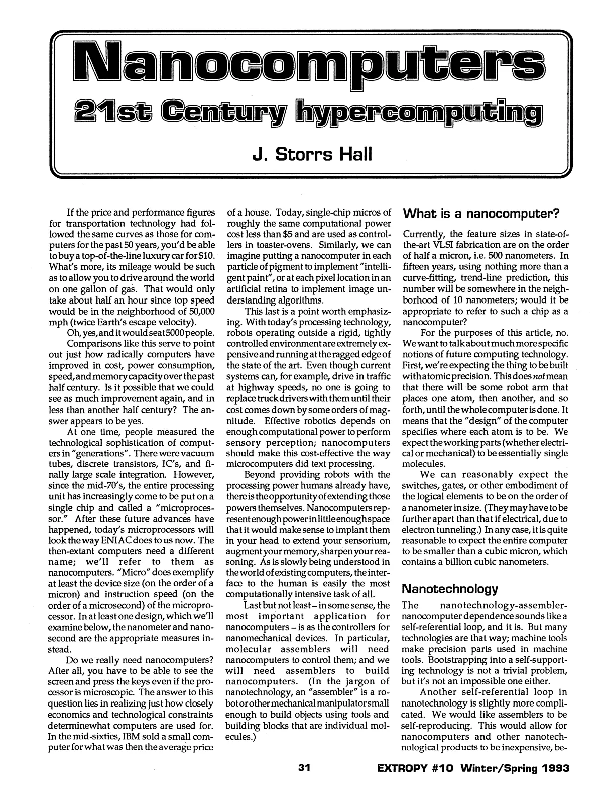 Extropy #10, page 29 (original scan)
