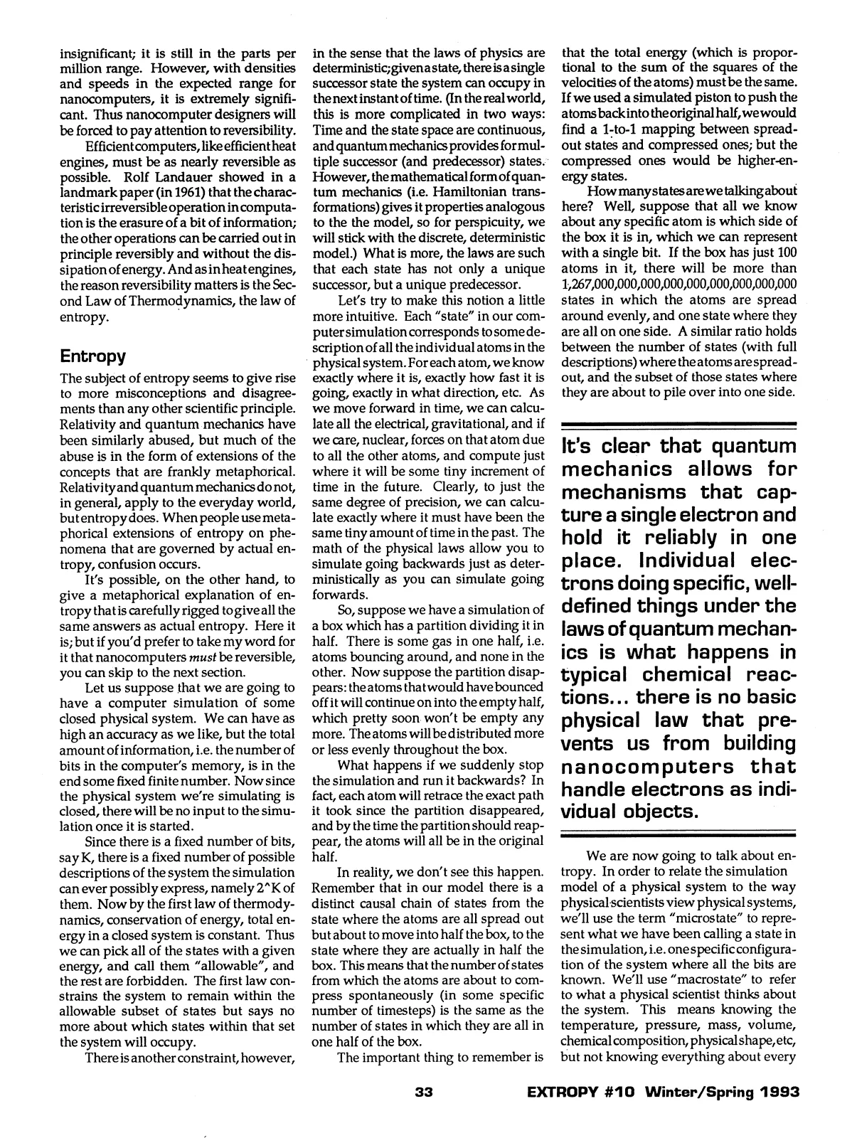 Extropy #10, page 31 (original scan)