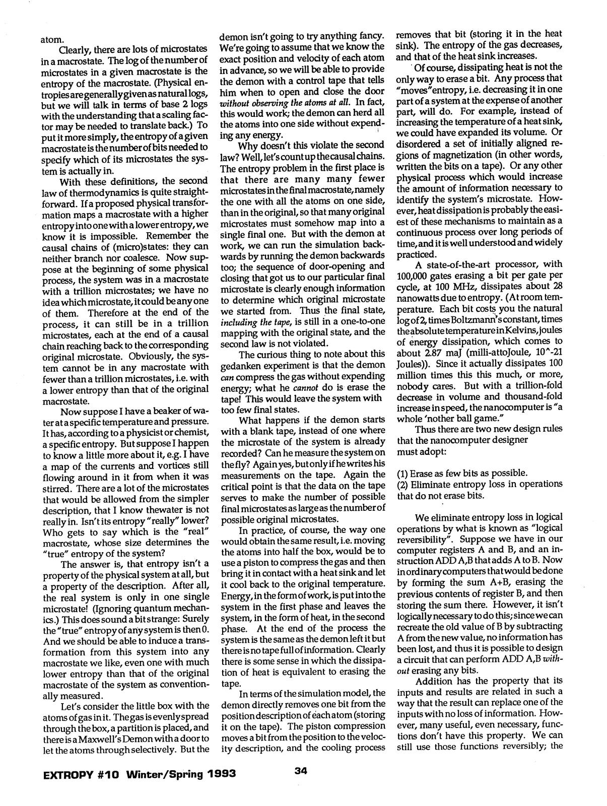 Extropy #10, page 32 (original scan)