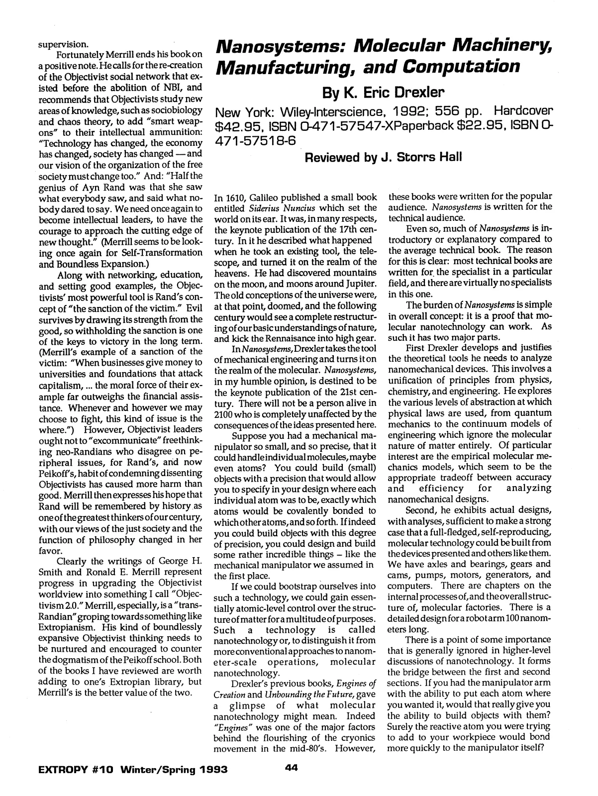 Extropy #10, page 42 (original scan)