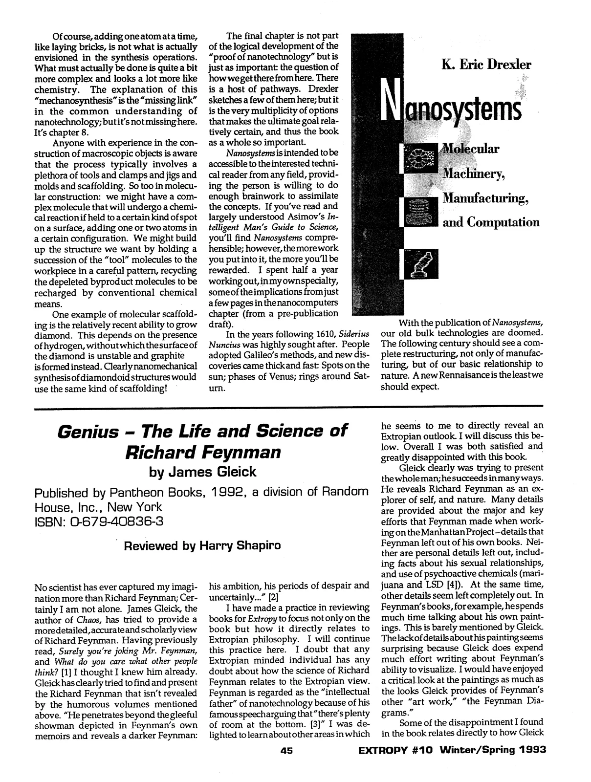 Extropy #10, page 43 (original scan)