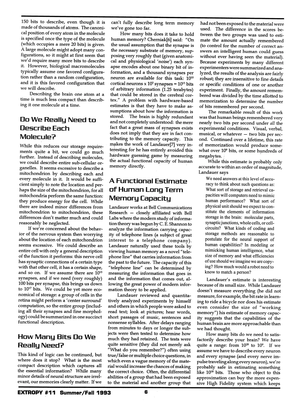 Extropy #11, page 4 (original scan)