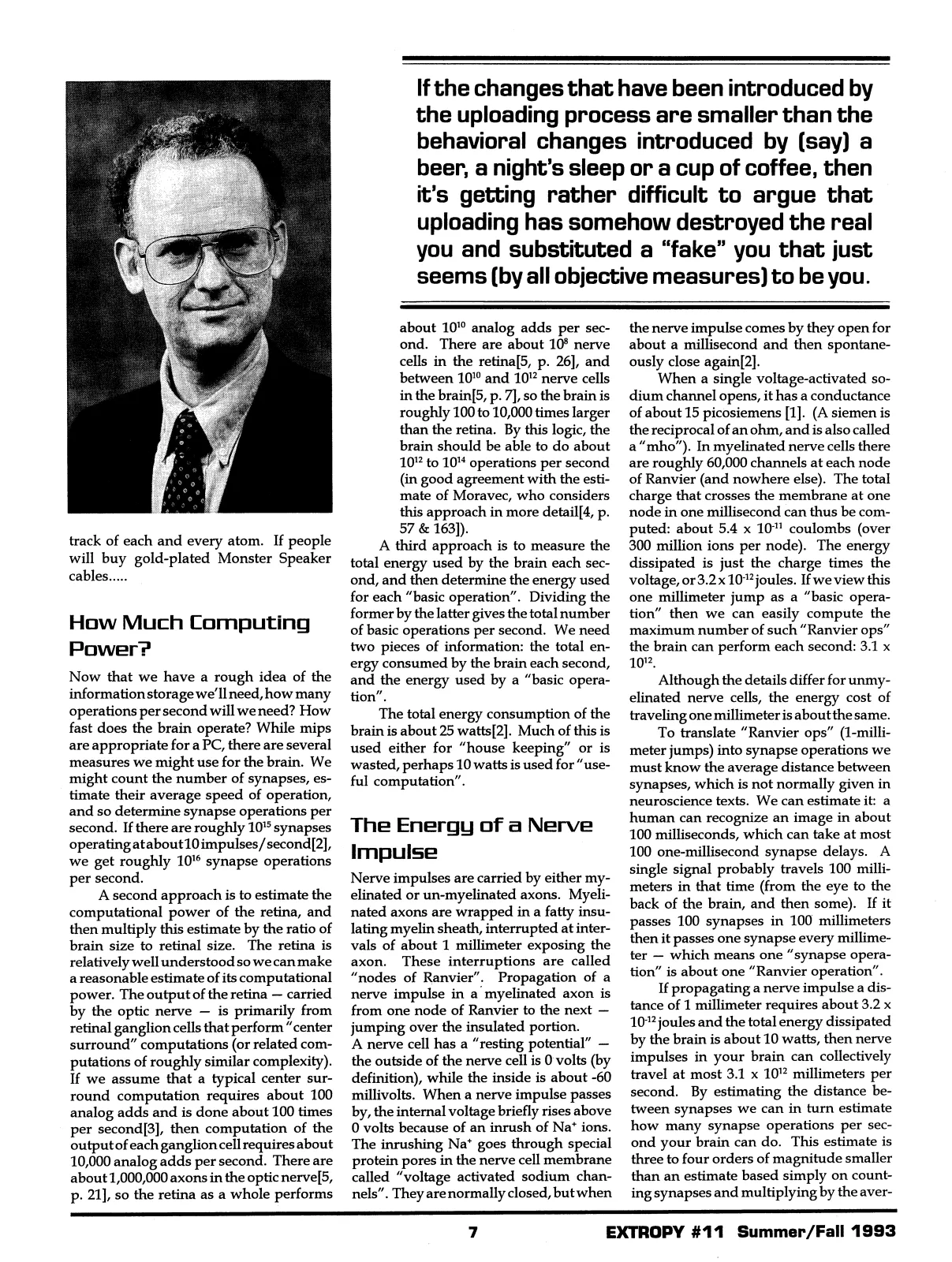 Extropy #11, page 5 (original scan)