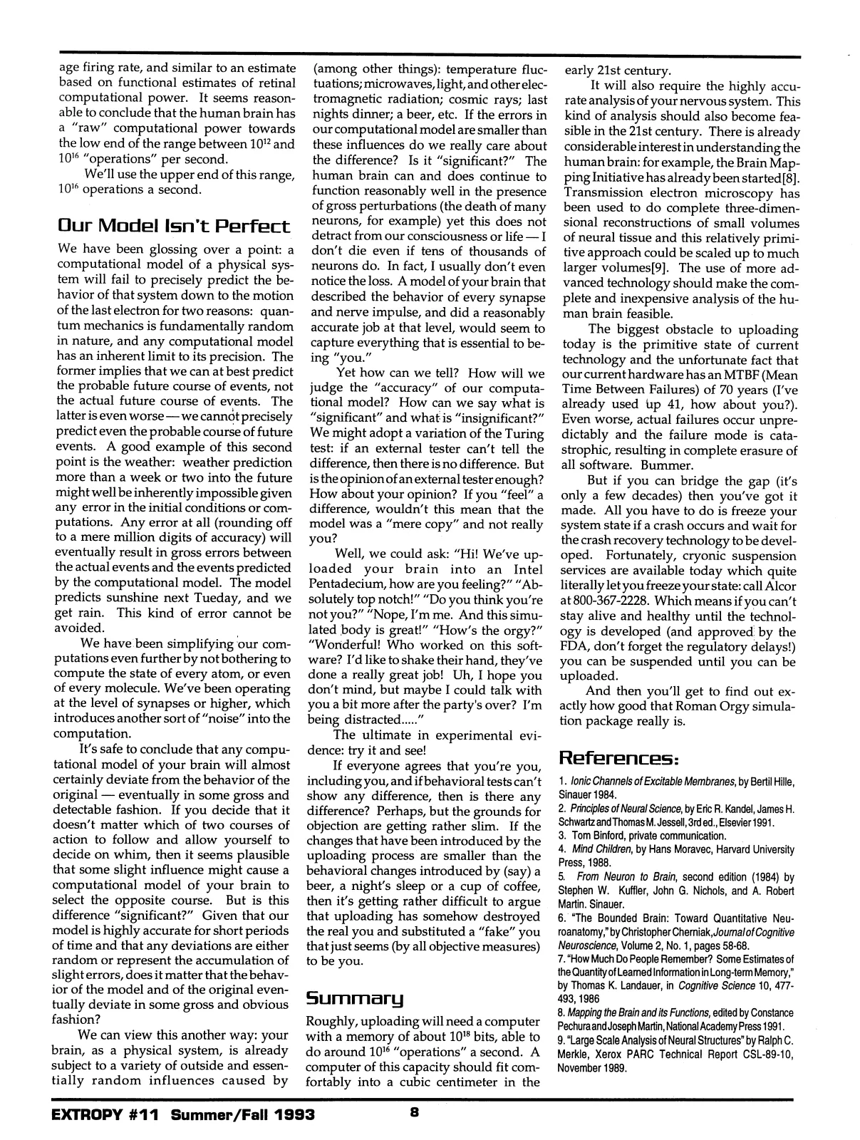 Extropy #11, page 6 (original scan)