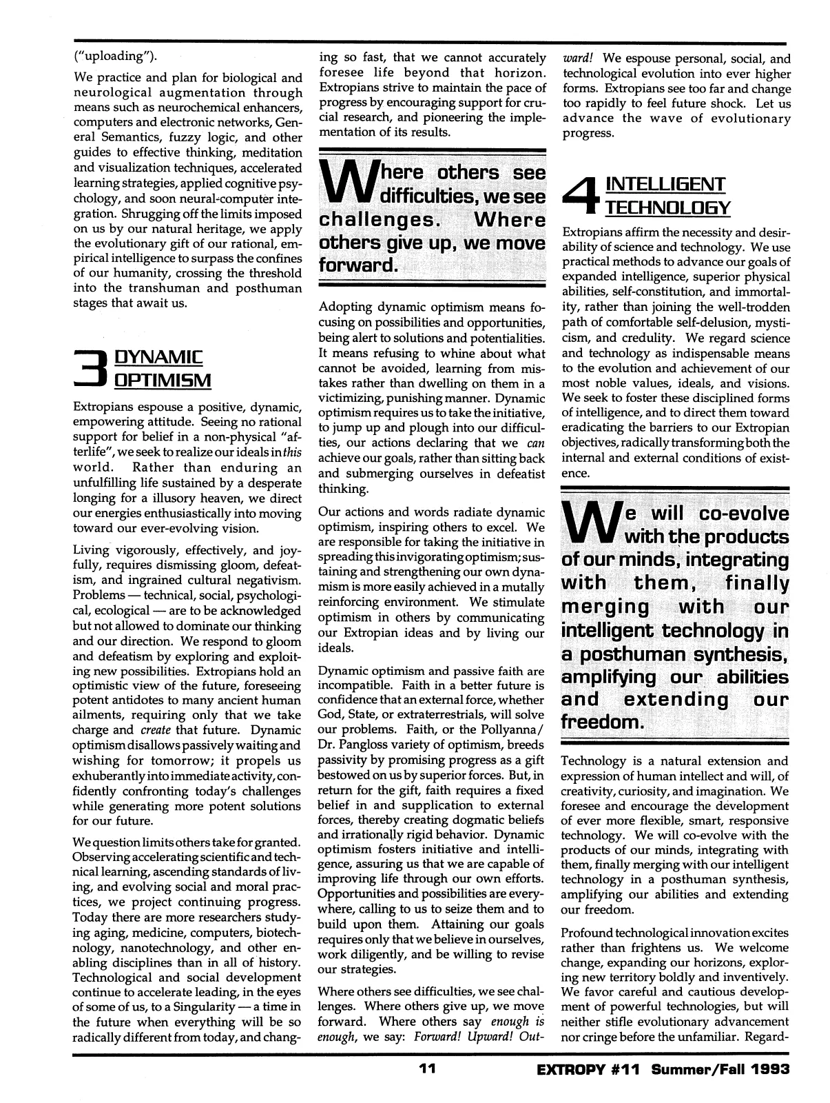 Extropy #11, page 9 (original scan)