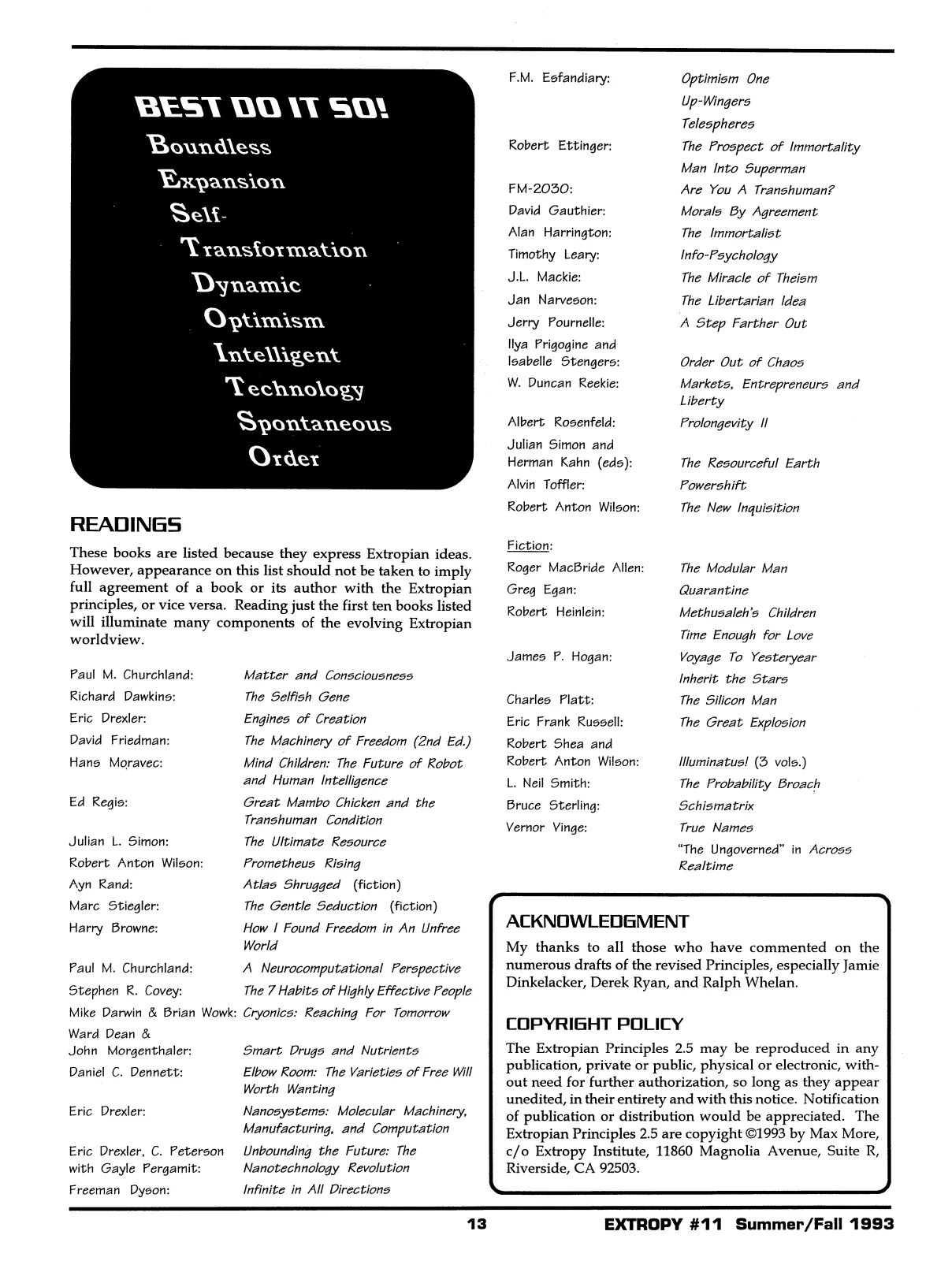 Extropy #11, page 11 (original scan)
