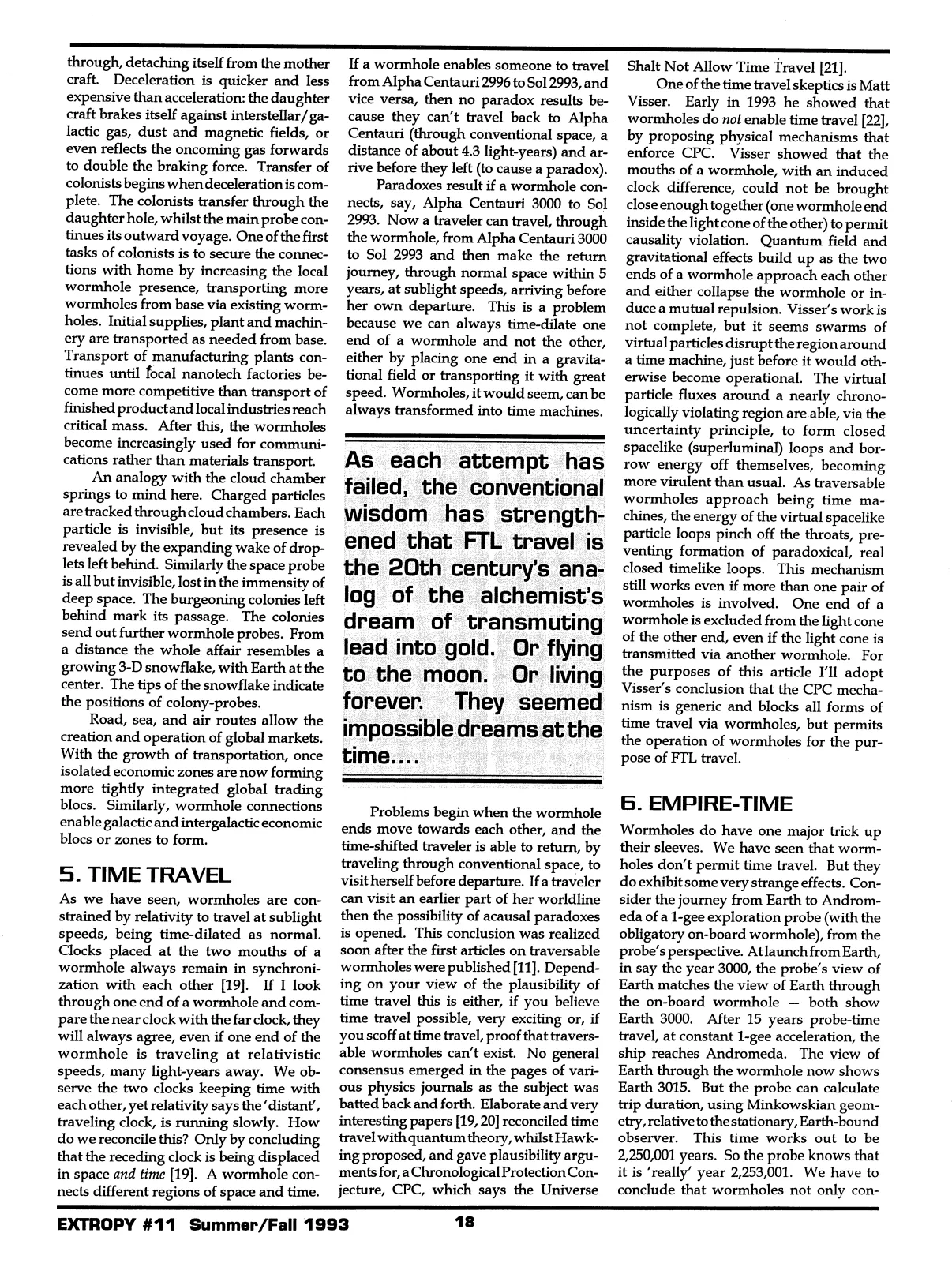 Extropy #11, page 16 (original scan)