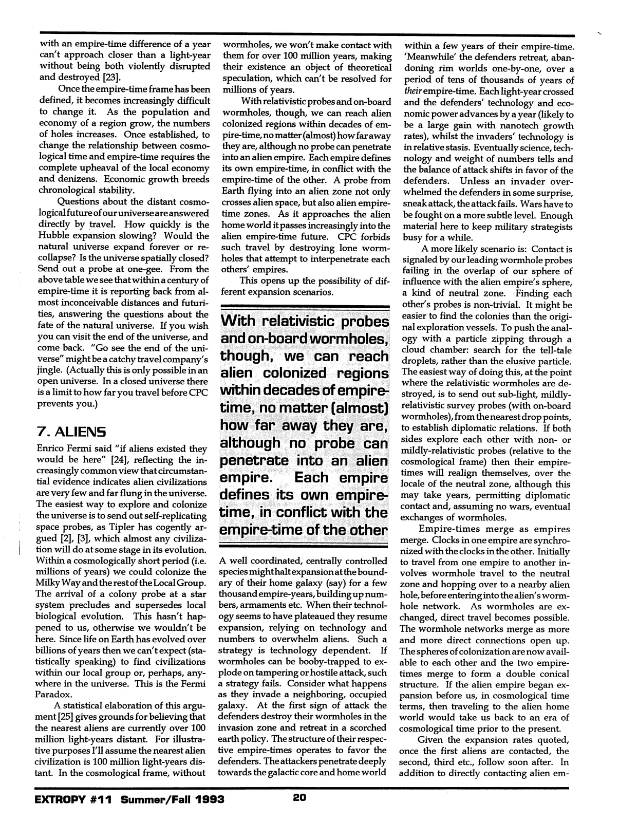 Extropy #11, page 18 (original scan)