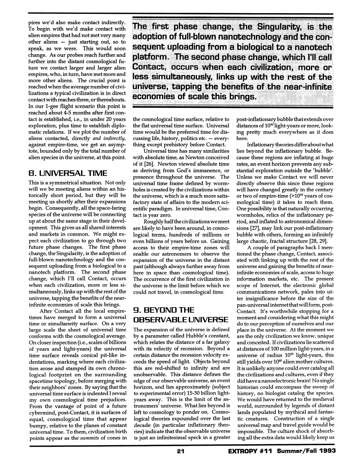 Extropy #11, page 19 (original scan)