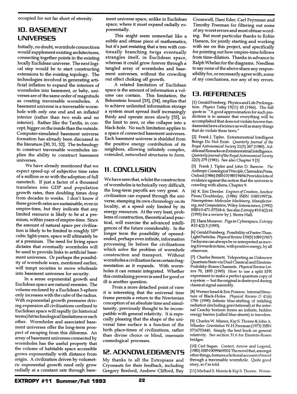 Extropy #11, page 20 (original scan)