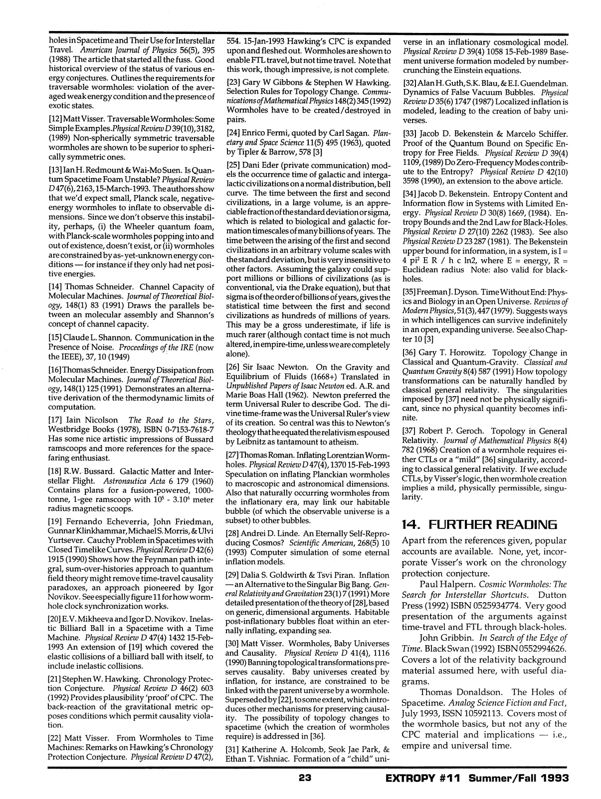 Extropy #11, page 21 (original scan)
