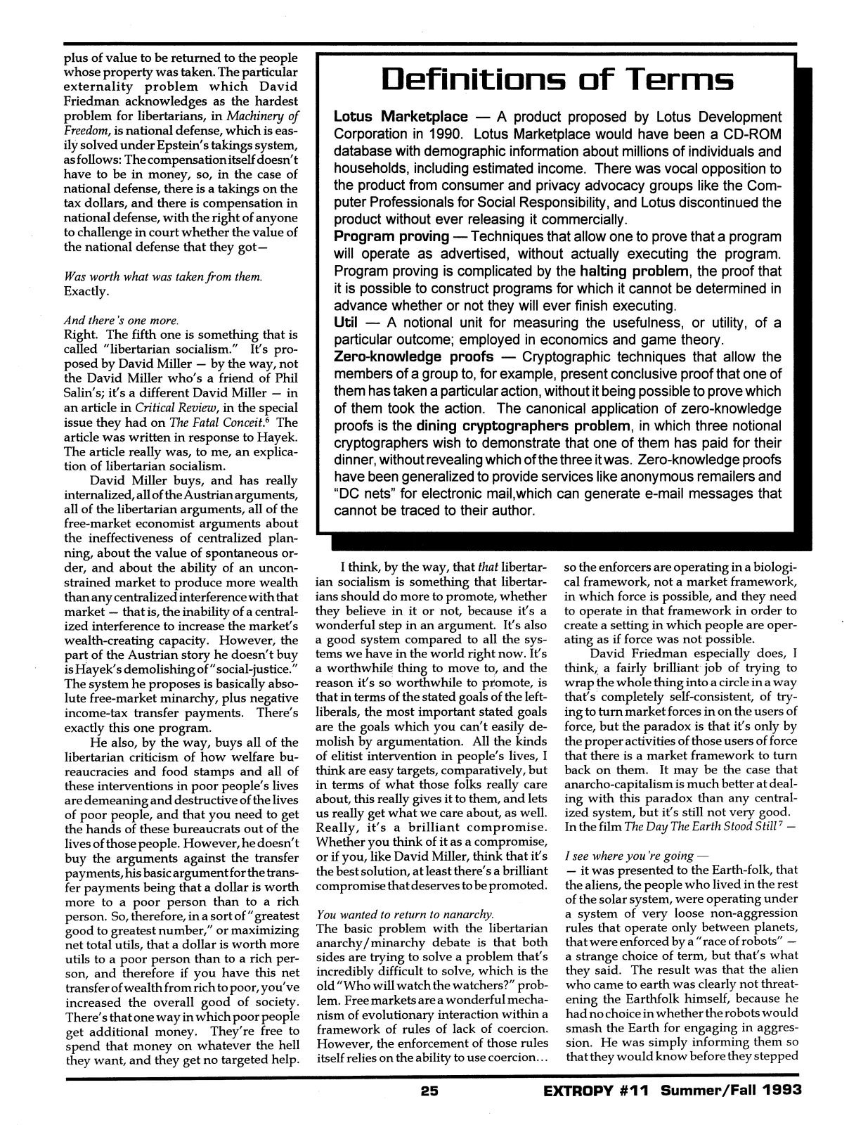 Extropy #11, page 23 (original scan)