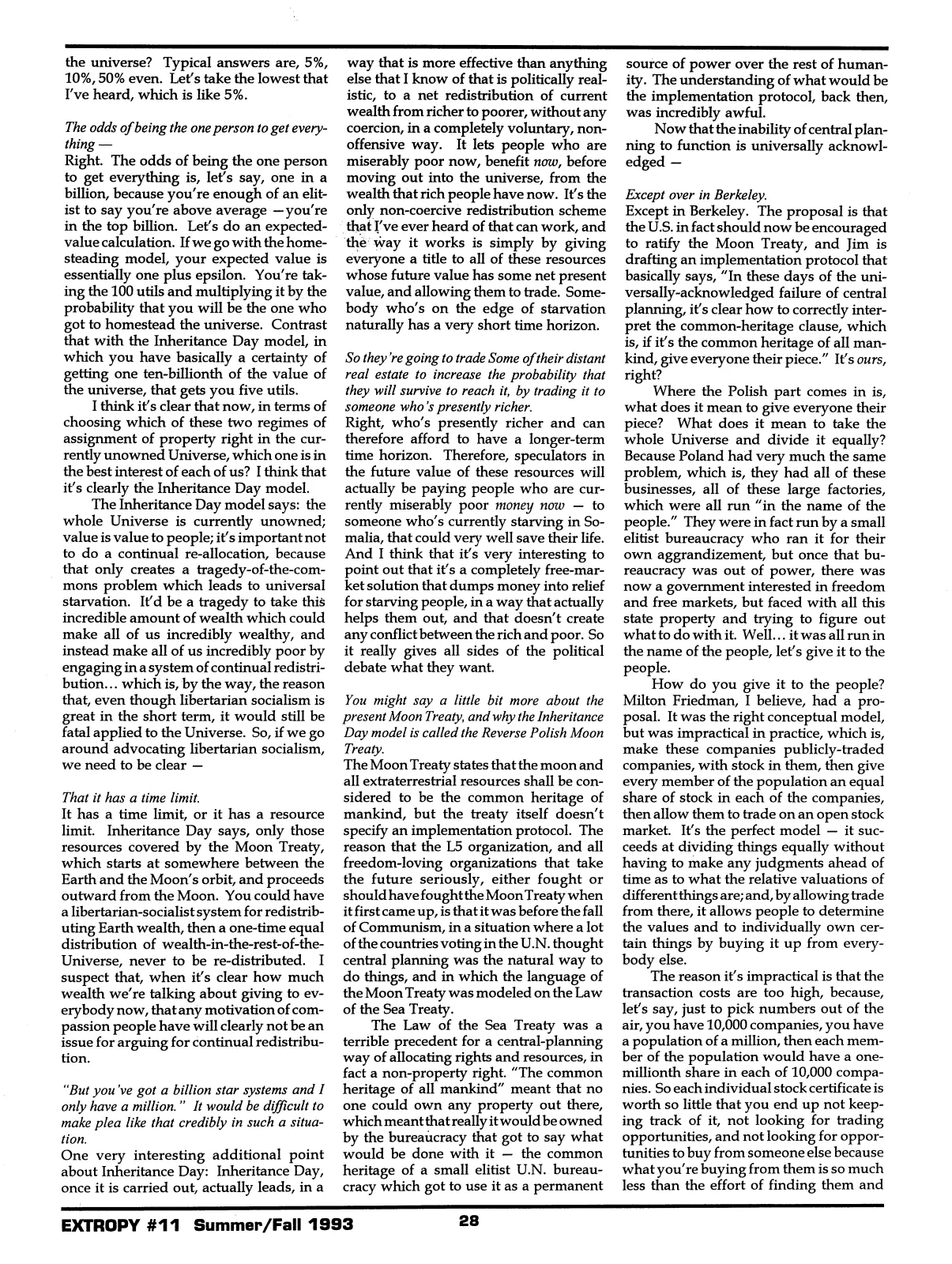 Extropy #11, page 26 (original scan)