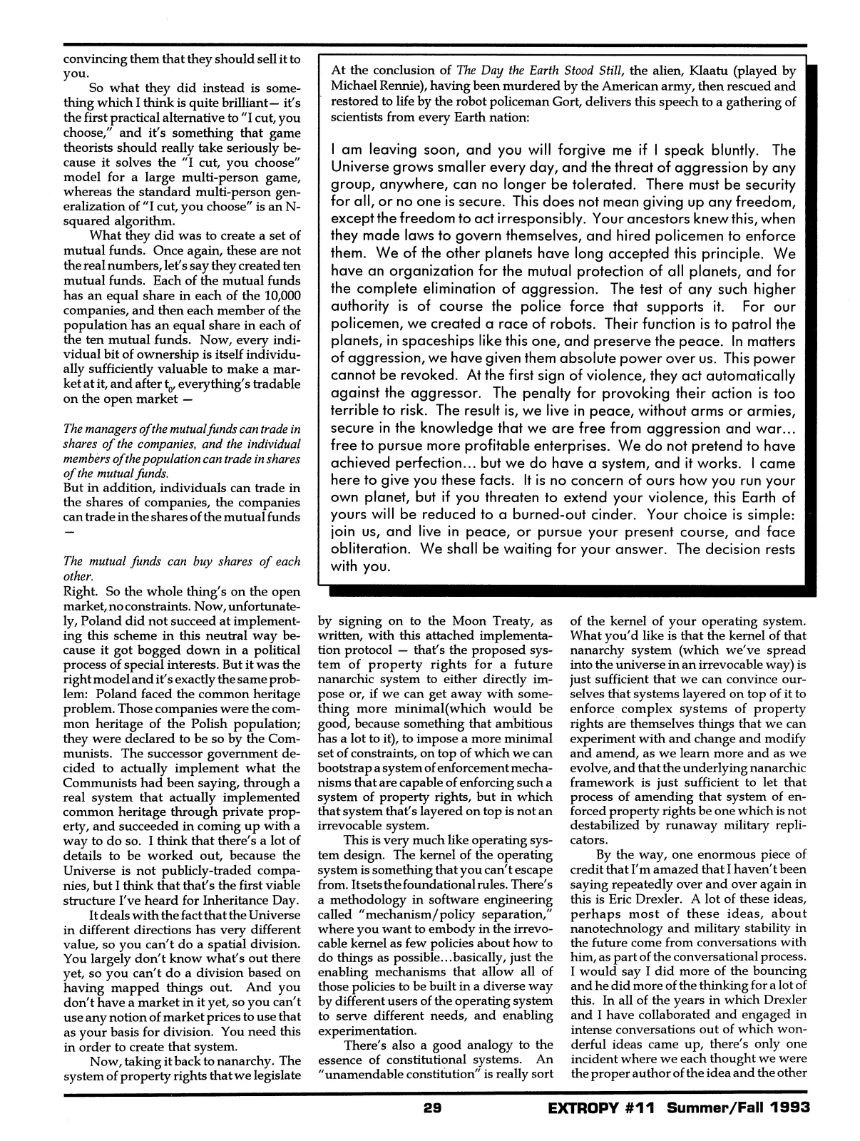 Extropy #11, page 27 (original scan)
