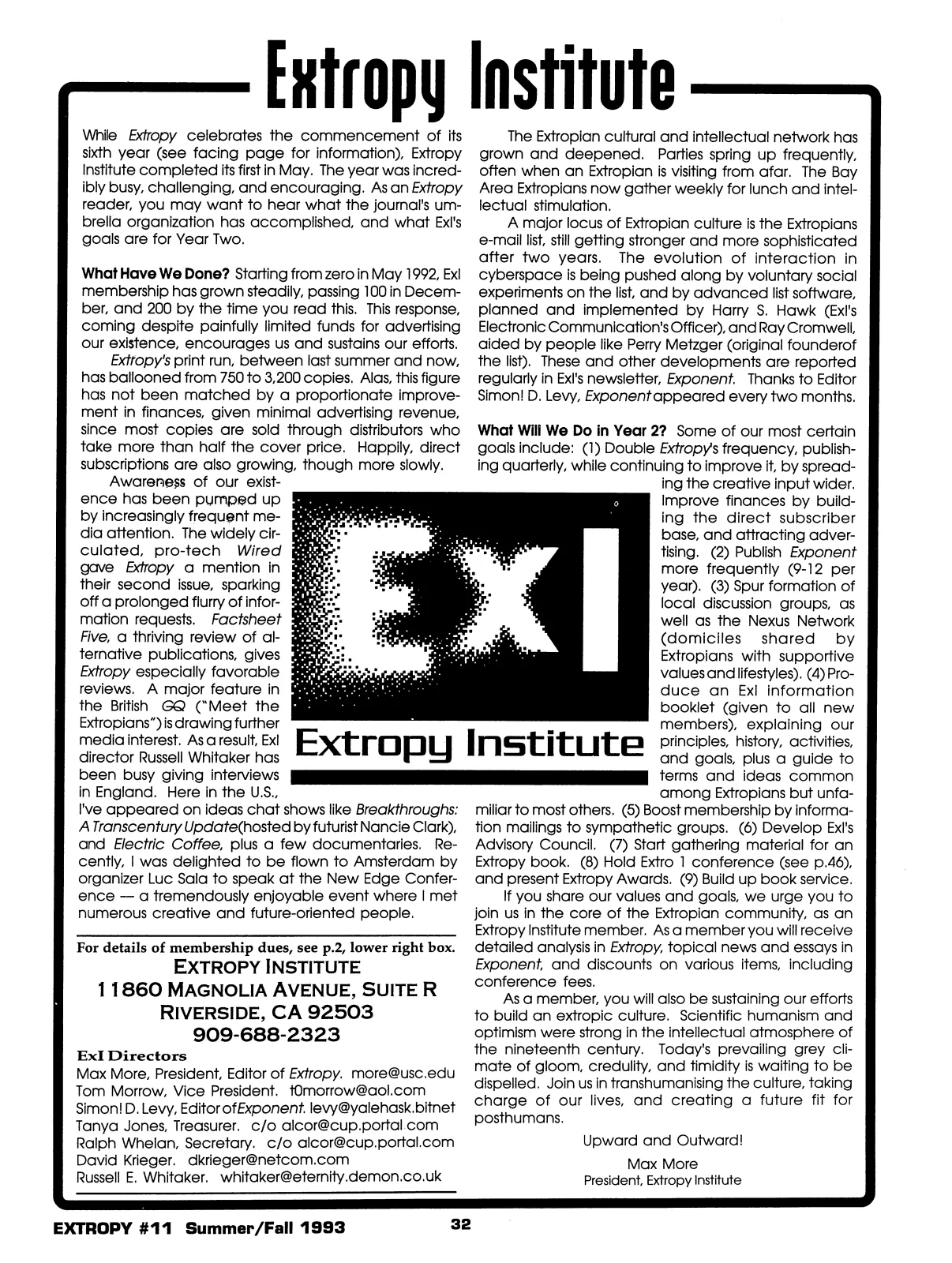 Extropy #11, page 30 (original scan)