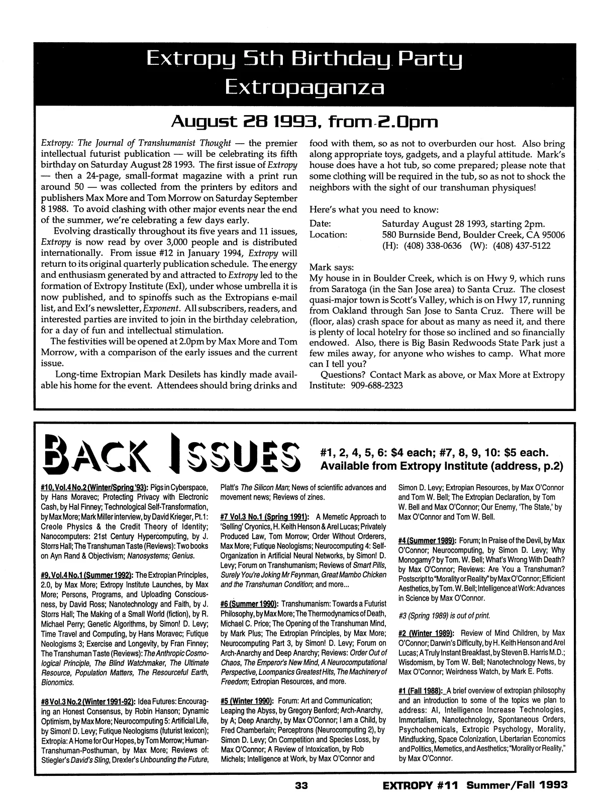 Extropy #11, page 31 (original scan)