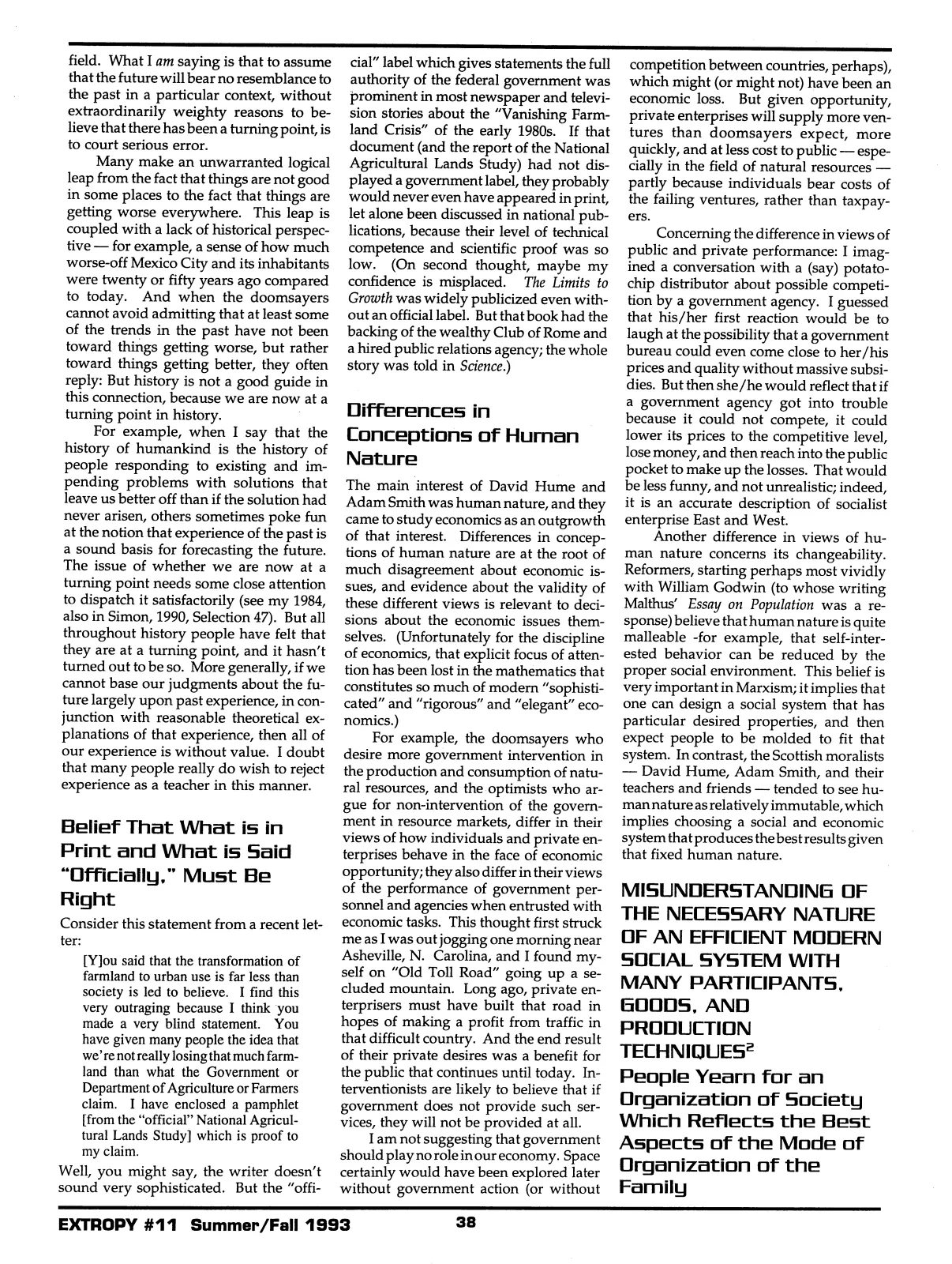 Extropy #11, page 36 (original scan)
