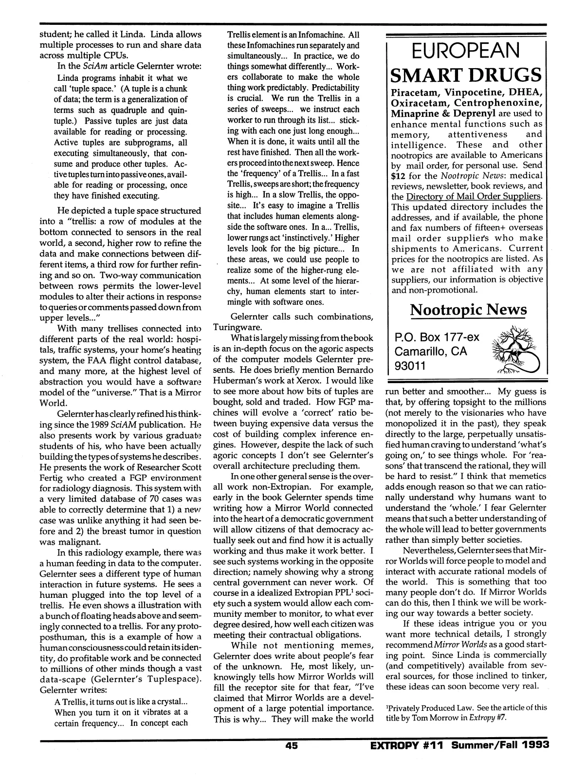 Extropy #11, page 43 (original scan)