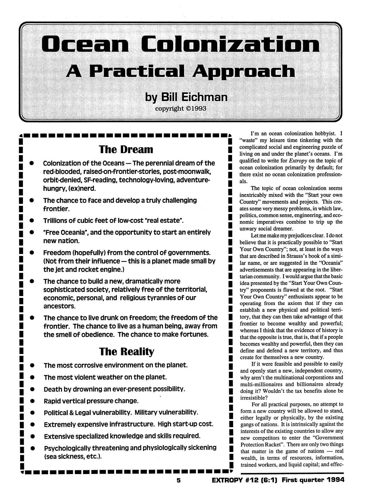 Extropy #12, page 3 (original scan)