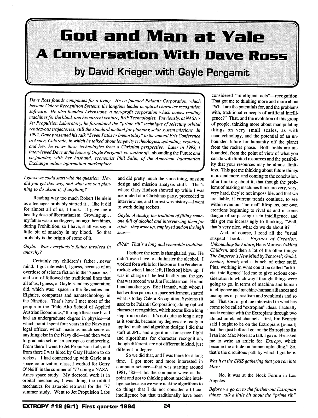 Extropy #12, page 22 (original scan)