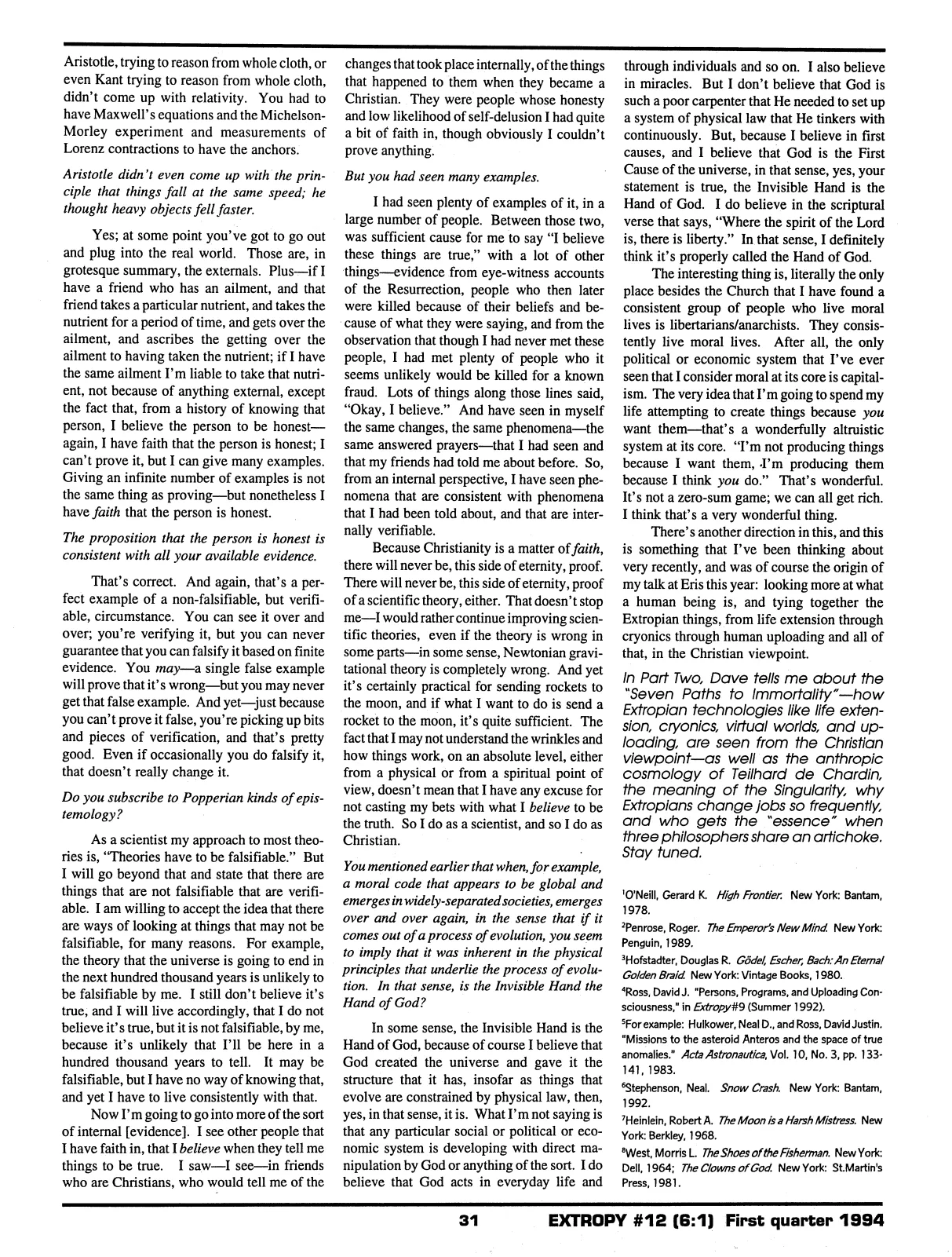 Extropy #12, page 29 (original scan)