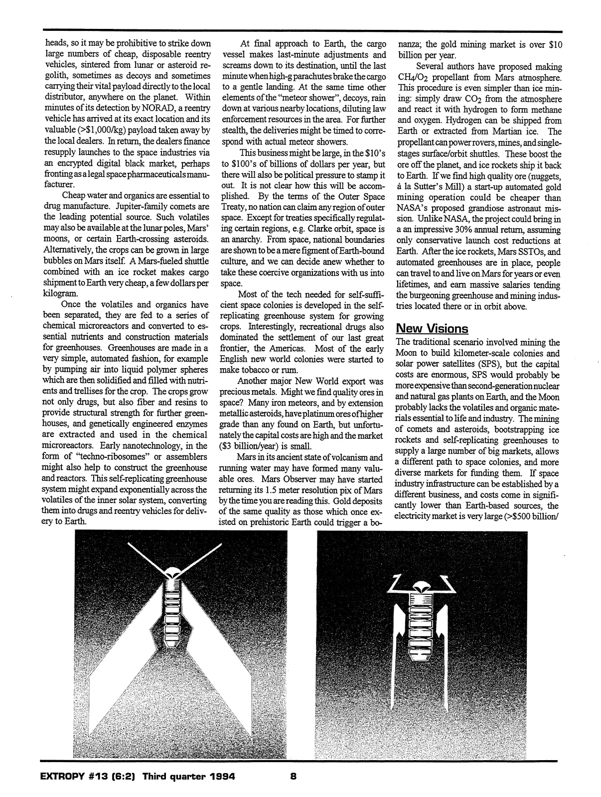 Extropy #13, page 6 (original scan)