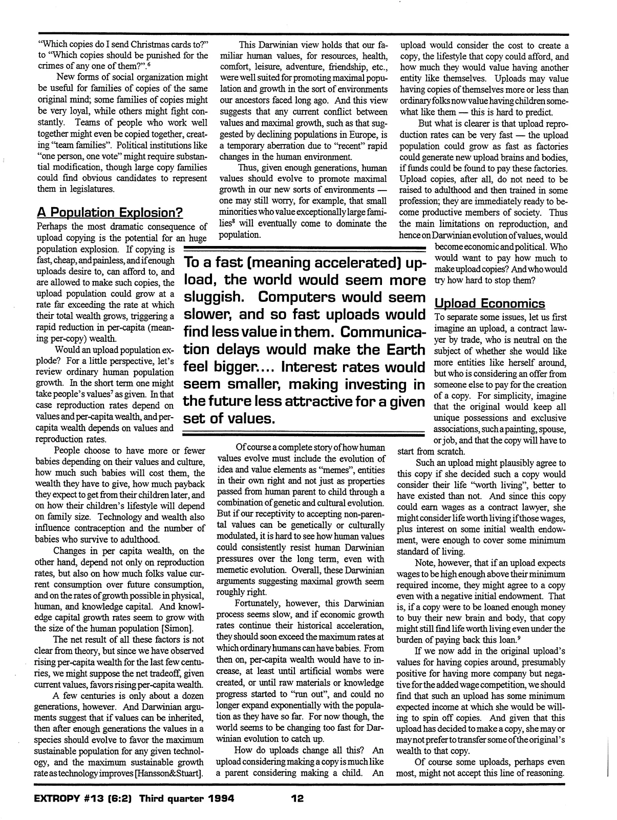Extropy #13, page 10 (original scan)