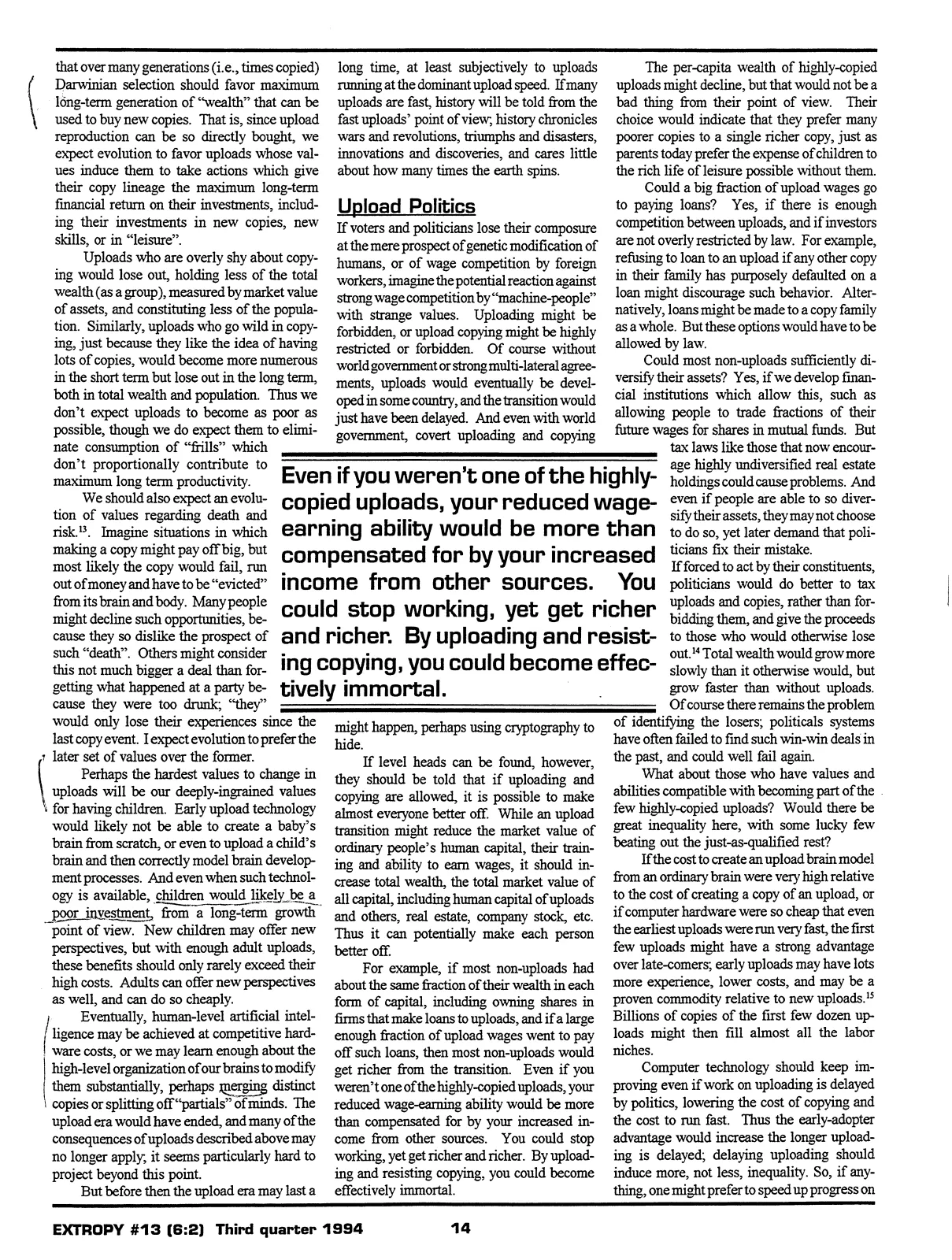 Extropy #13, page 12 (original scan)