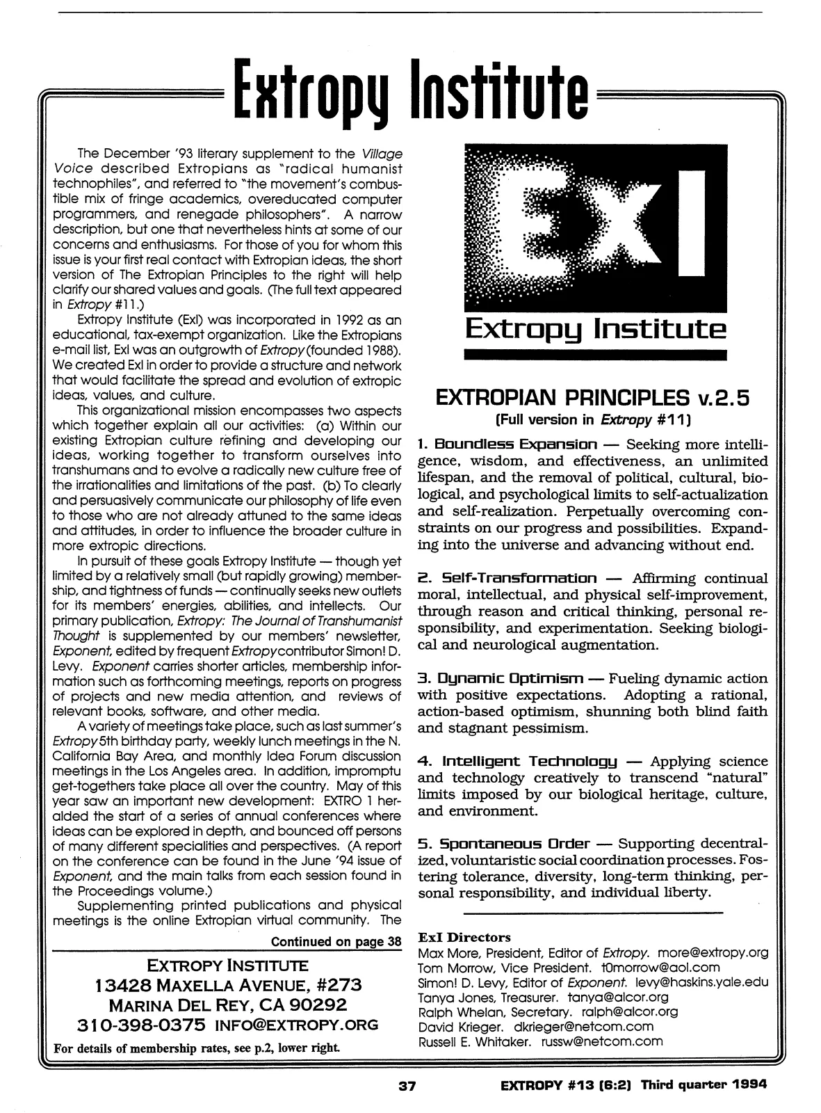 Extropy #13, page 35 (original scan)