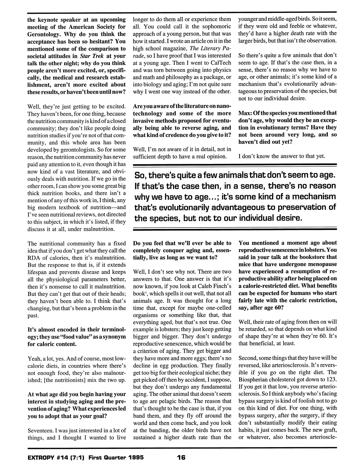 Extropy #14, page 14 (original scan)