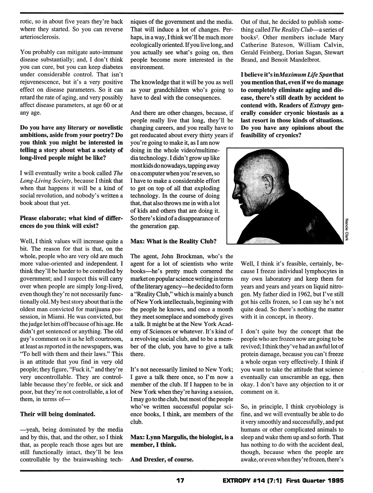 Extropy #14, page 15 (original scan)