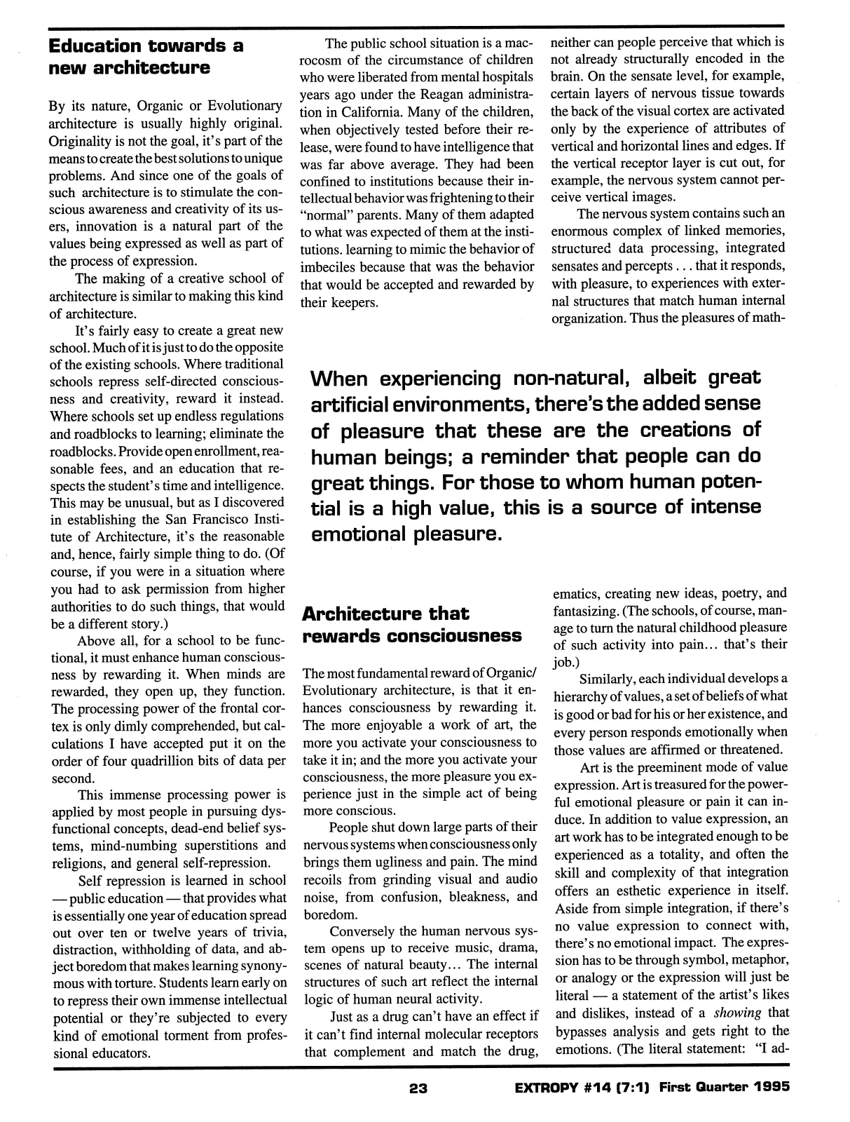Extropy #14, page 21 (original scan)